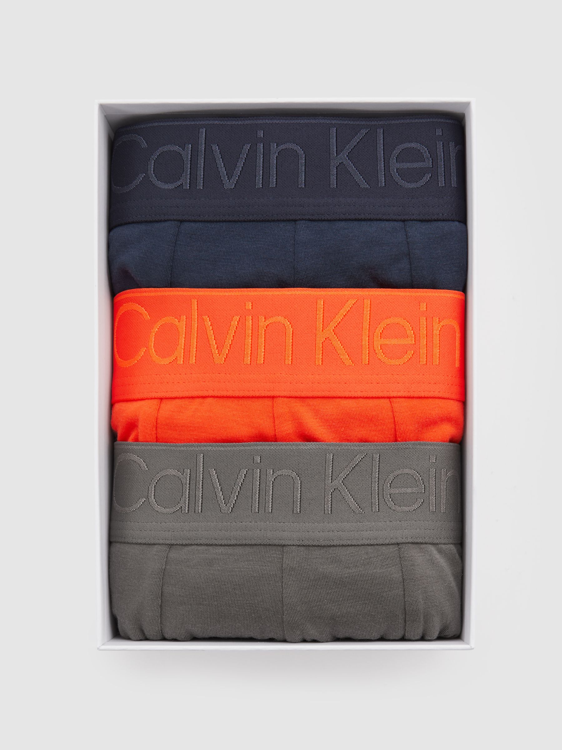 Calvin Klein Underwear Three Pack Low Rise Trunks in Multi - Image 2 of 2 Calvin Klein Underwear Three Pack Low Rise Trunks in Multi - Image 2 of 2