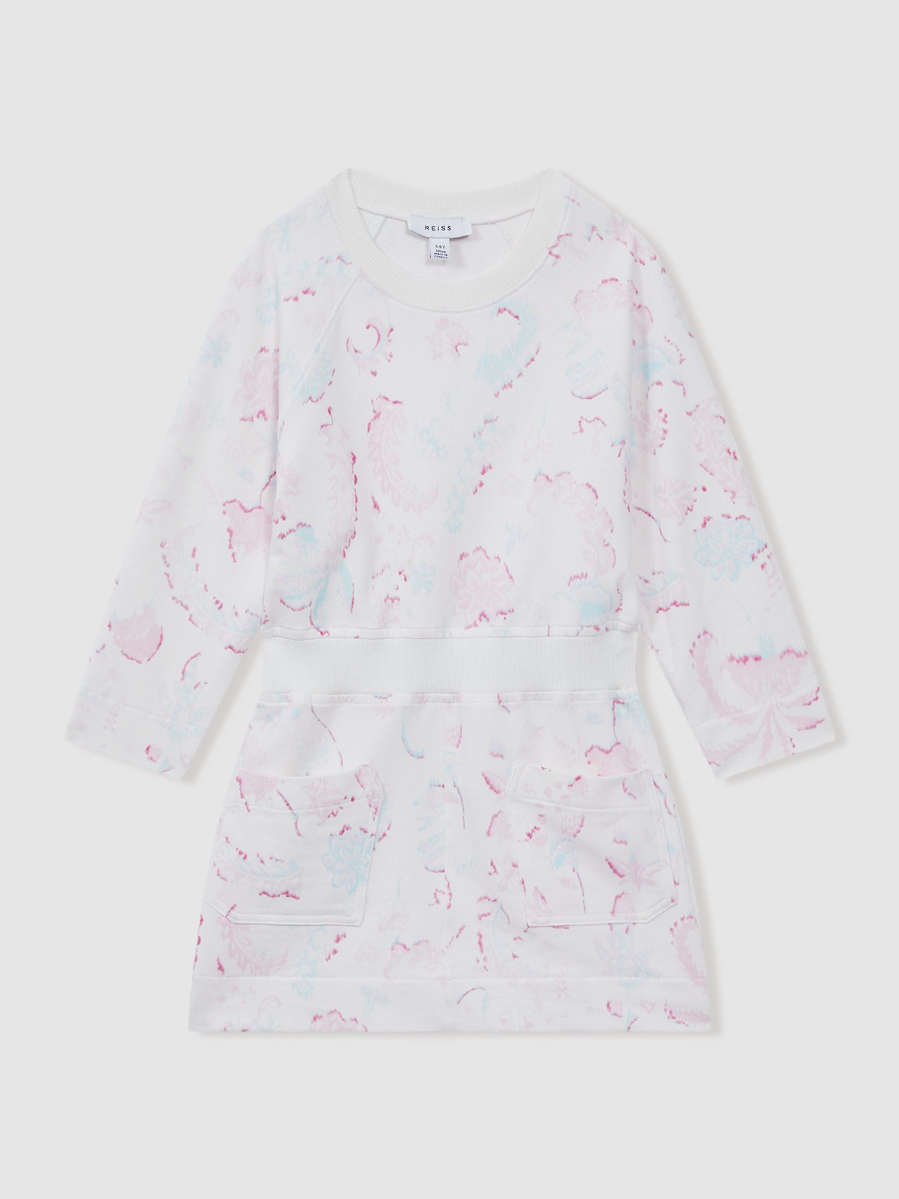 9-13 yrs Cotton Jersey Blend Crew Neck Dress in Multi - Image 2 of 5