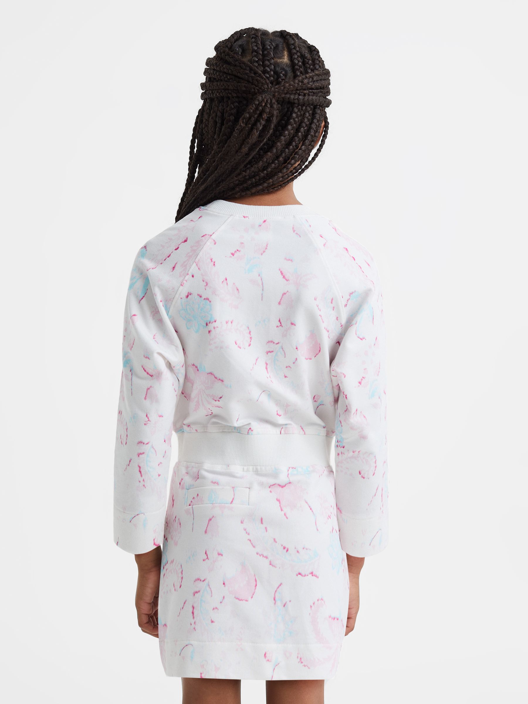 9-13 yrs Cotton Jersey Blend Crew Neck Dress in Multi - Image 5 of 5