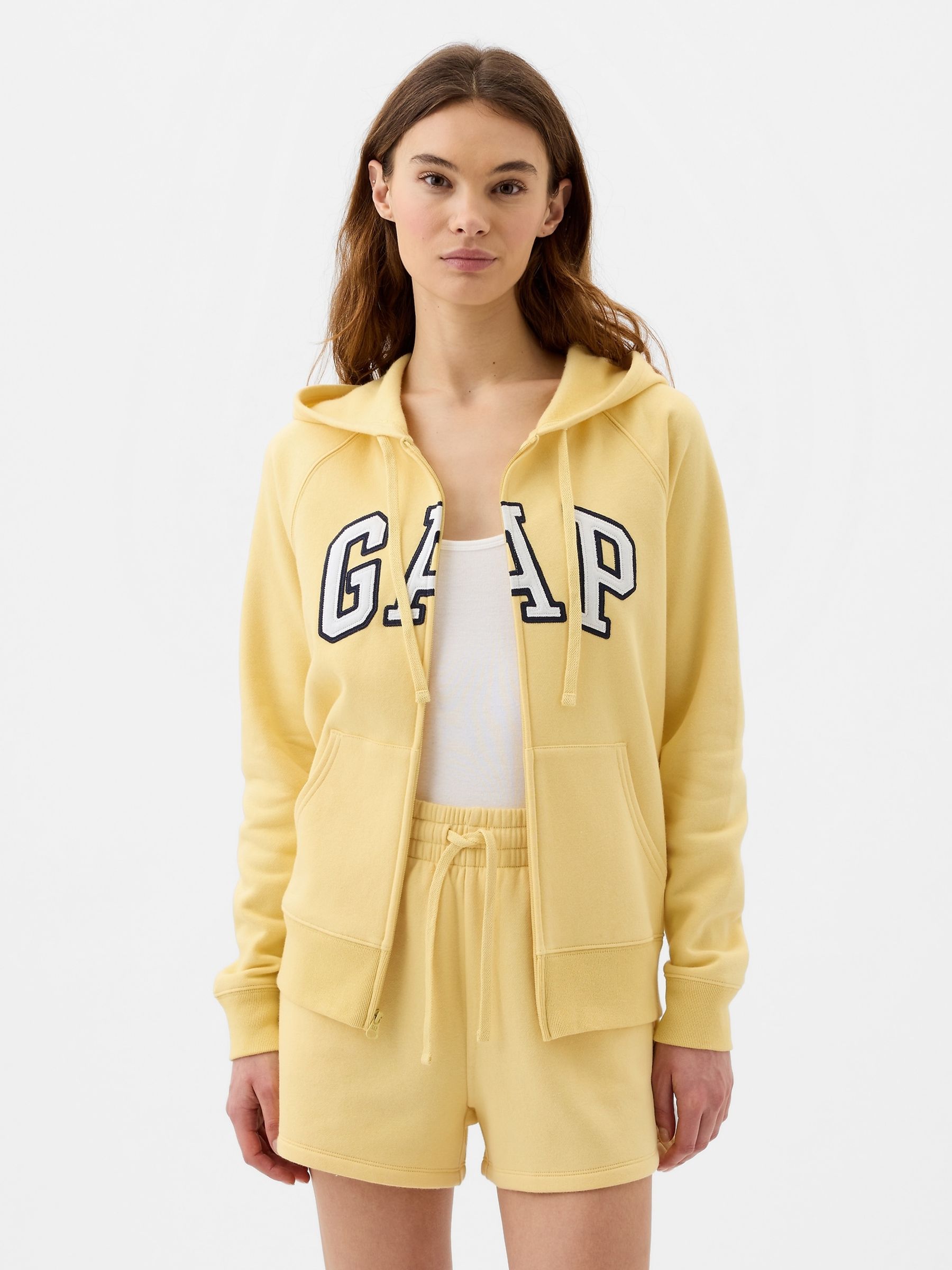 Yellow Logo Zip Up Hoodie - Image 1 of 2