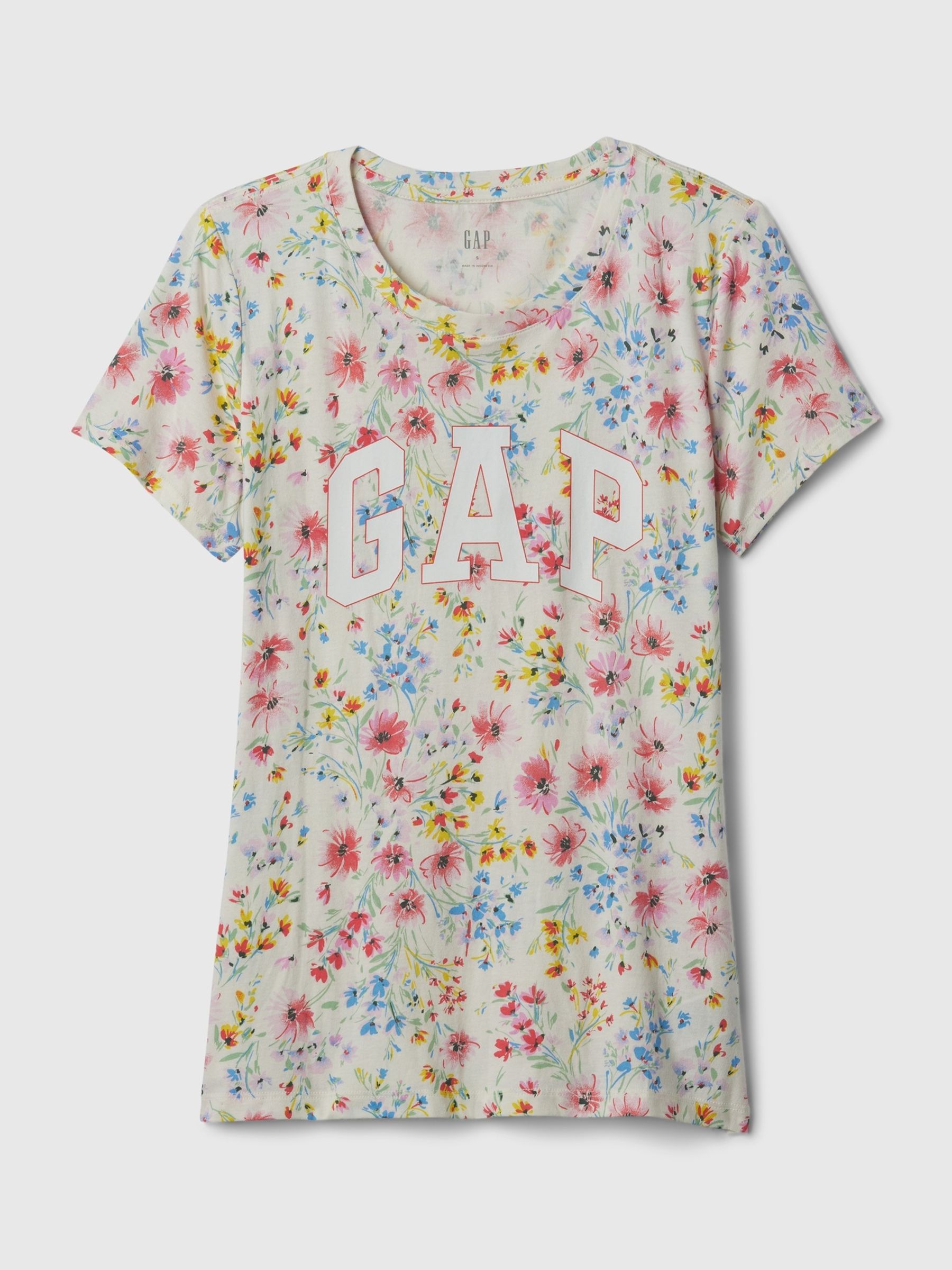 Pink Fitted Floral Logo Short Sleeve Crew Neck T-Shirt - Image 4 of 4