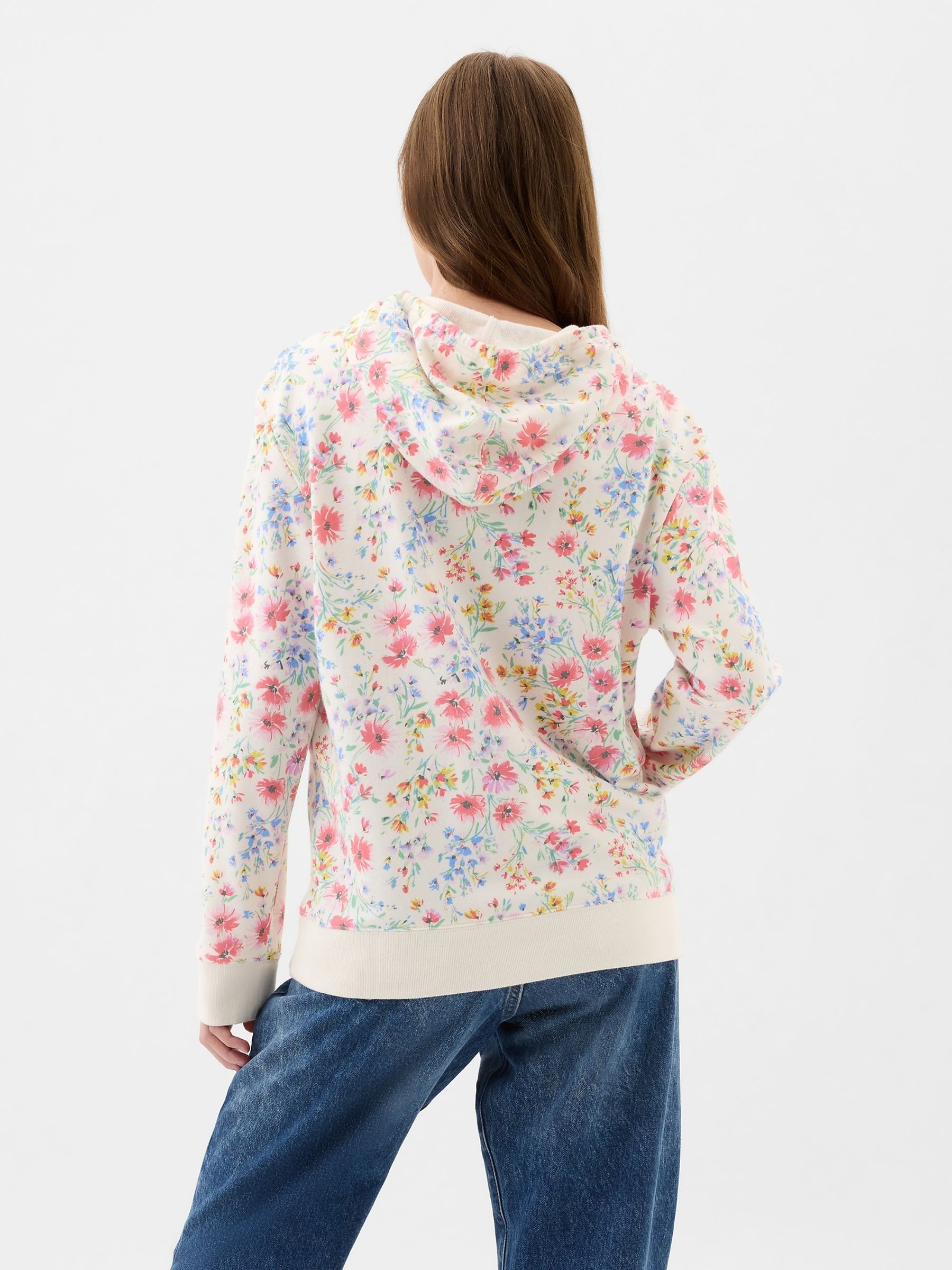Pink Floral Logo Floral Print Hoodie - Image 2 of 4