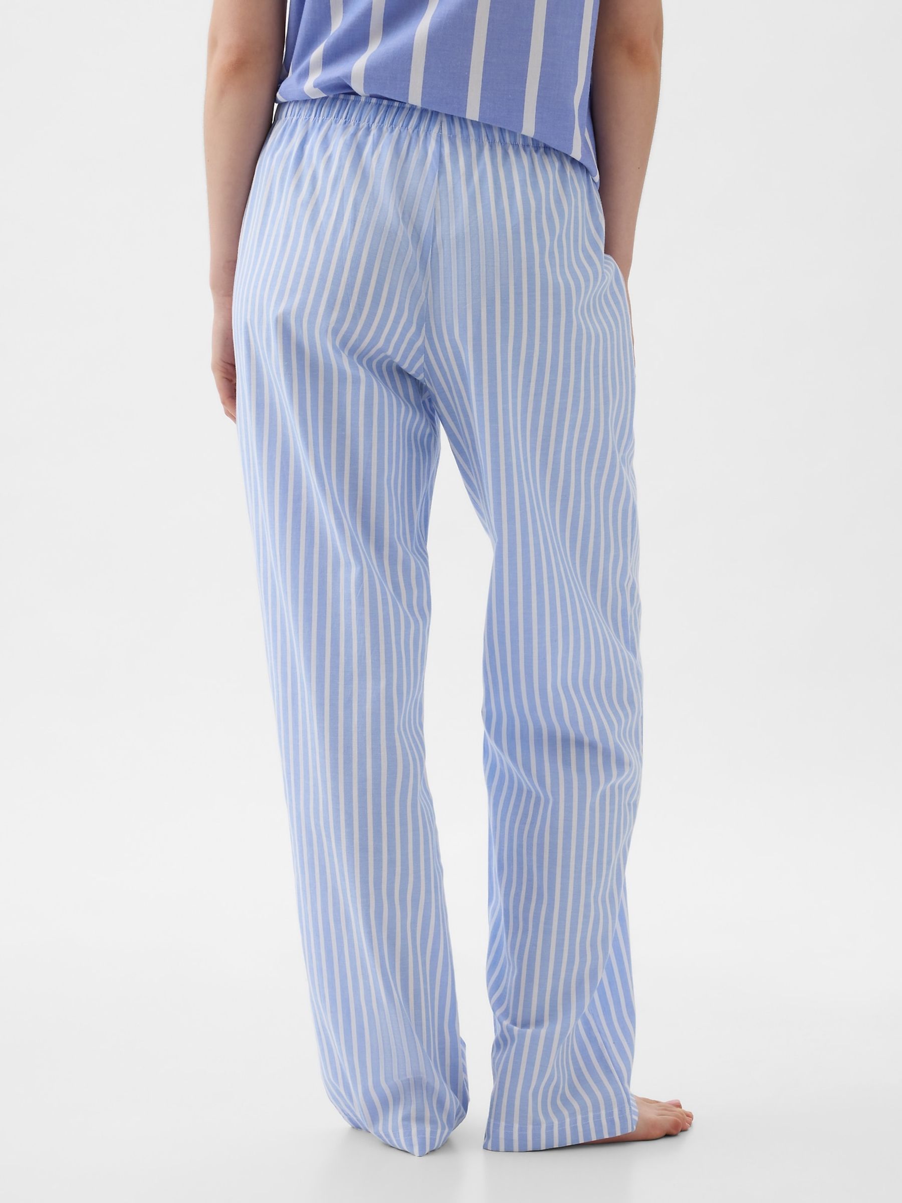 Blue Stripe Poplin Stripe Pyjama Trousers - Image 2 of 3