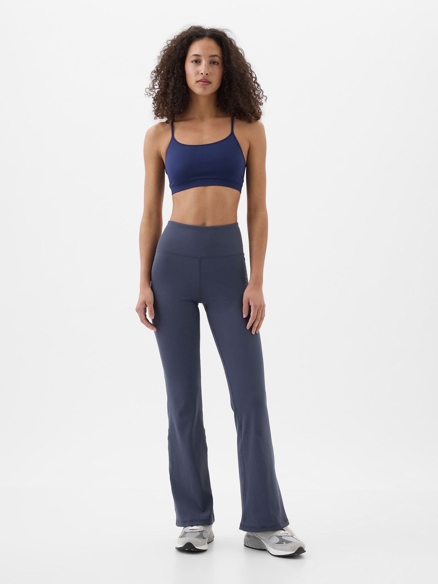 Grey High Waisted Power Stretch Yoga Leggings - Image 1 of 7