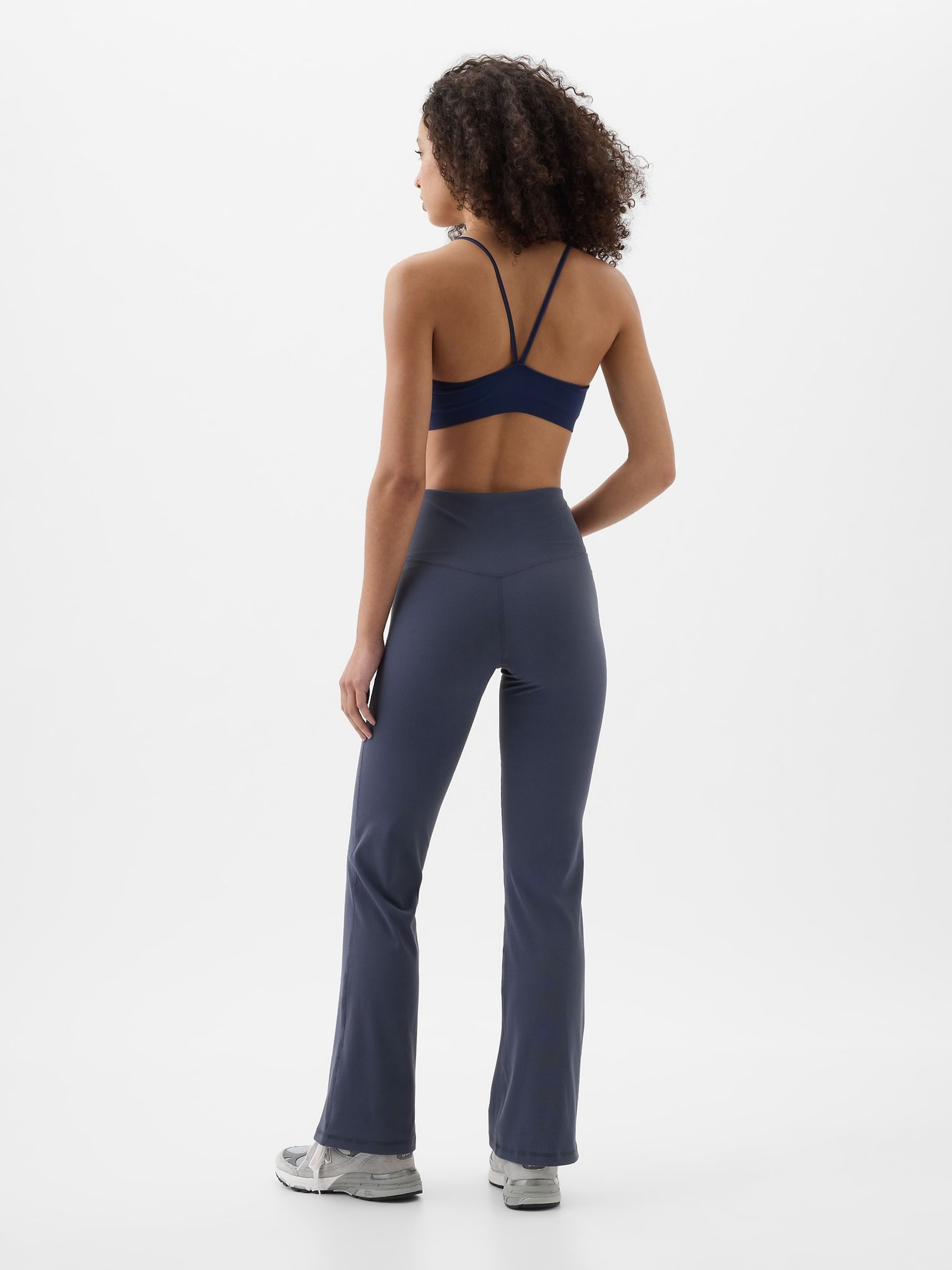 Grey High Waisted Power Stretch Yoga Leggings - Image 2 of 7