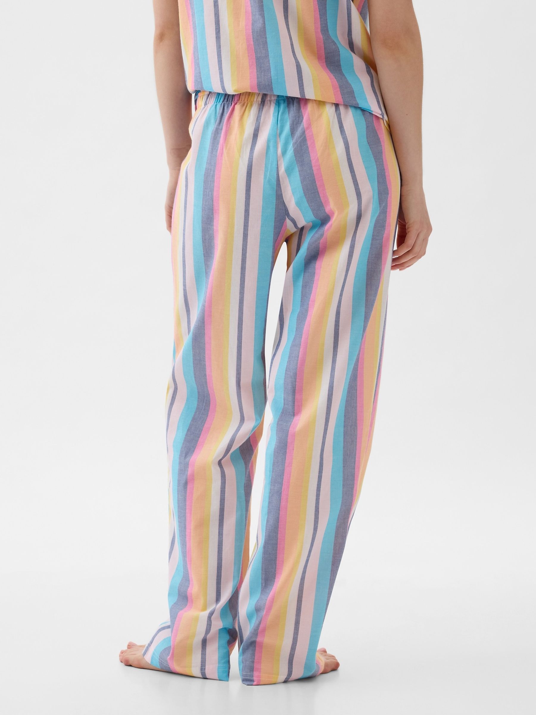 Multi Stripe Poplin Stripe Pyjama Trousers - Image 2 of 3