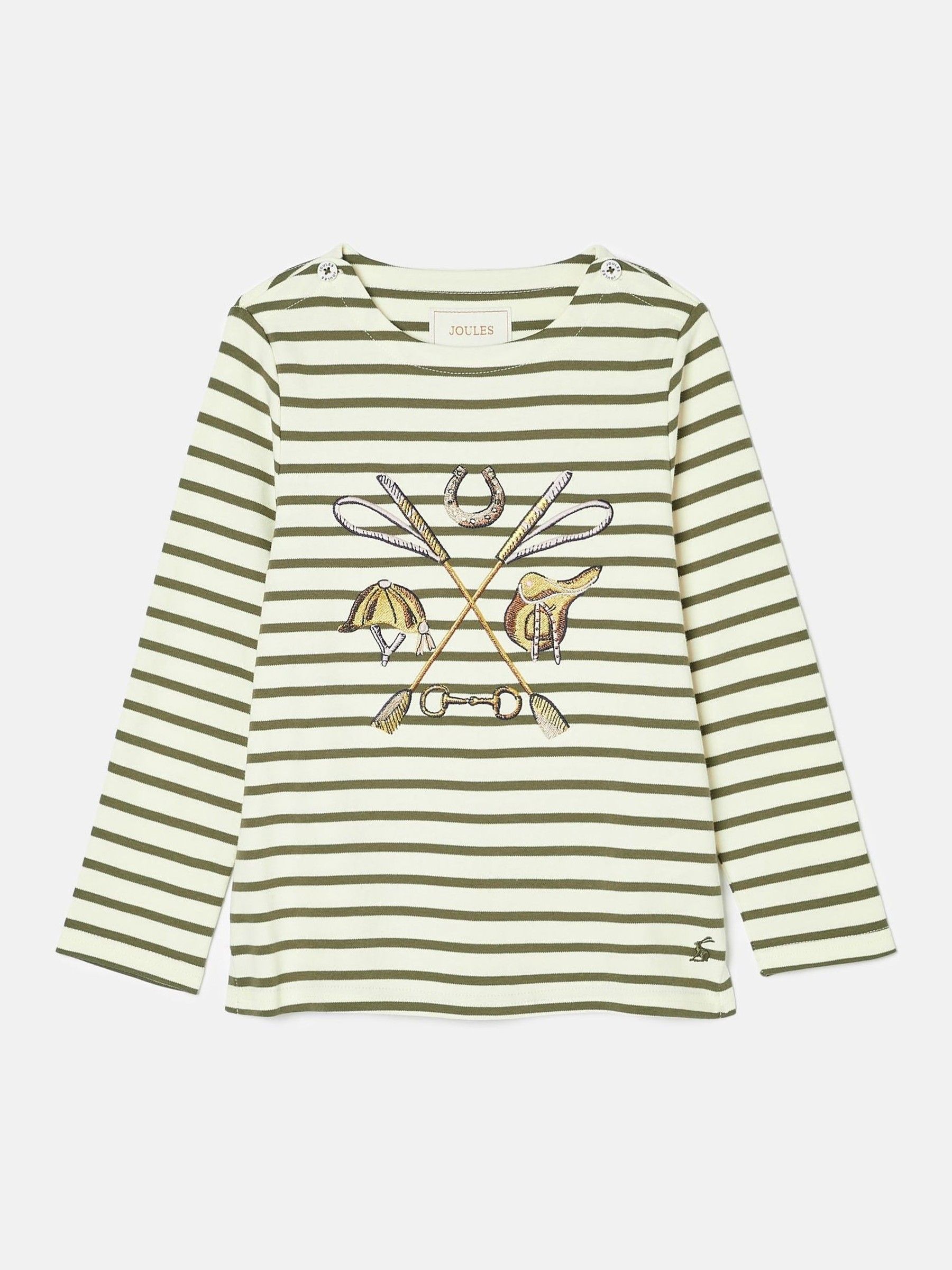 Girls' Harbour Khaki Green Long Sleeve Jersey Top - Image 1 of 5