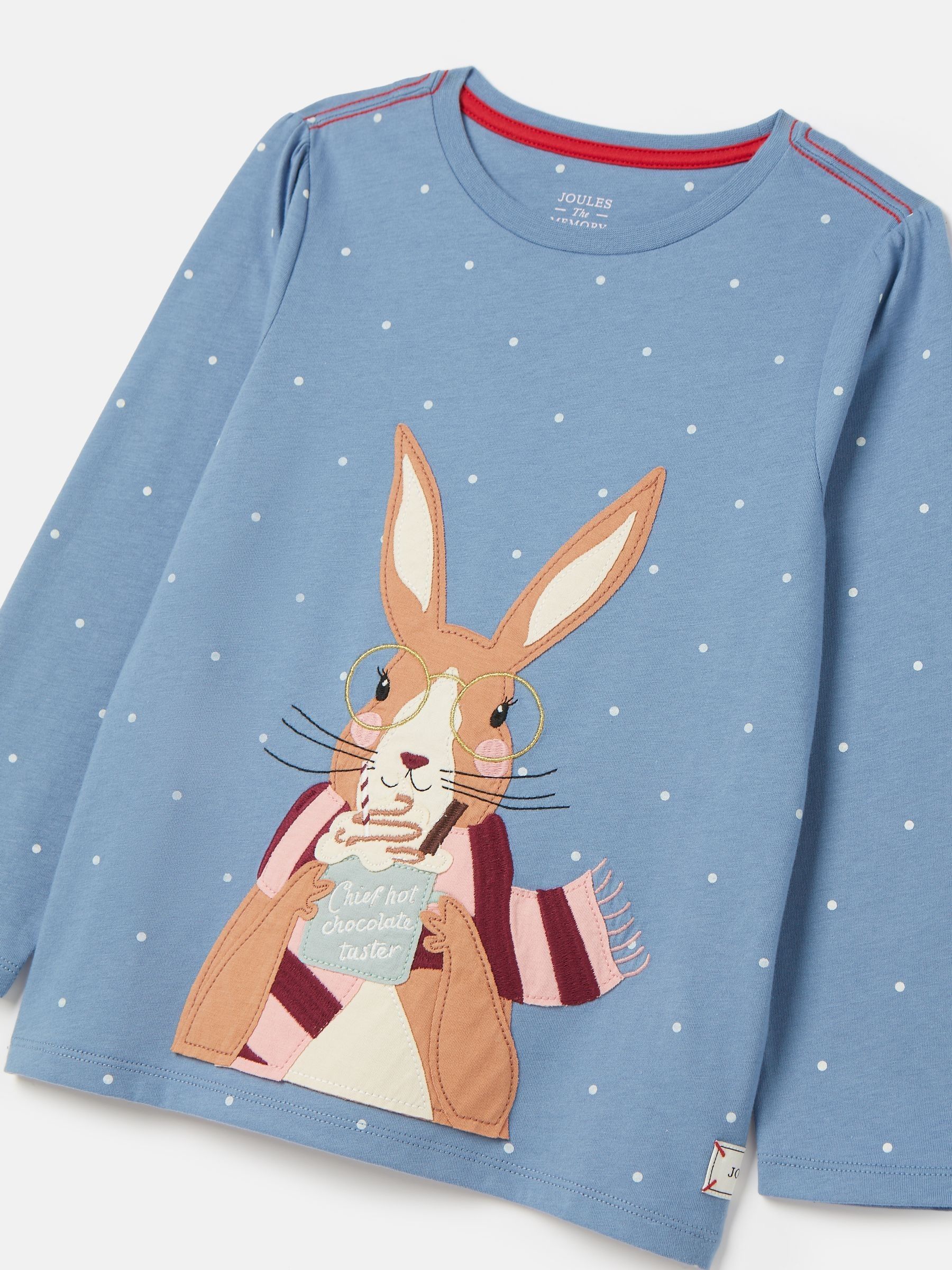 Girls' Ava Blue Artwork T-Shirt - Image 3 of 5