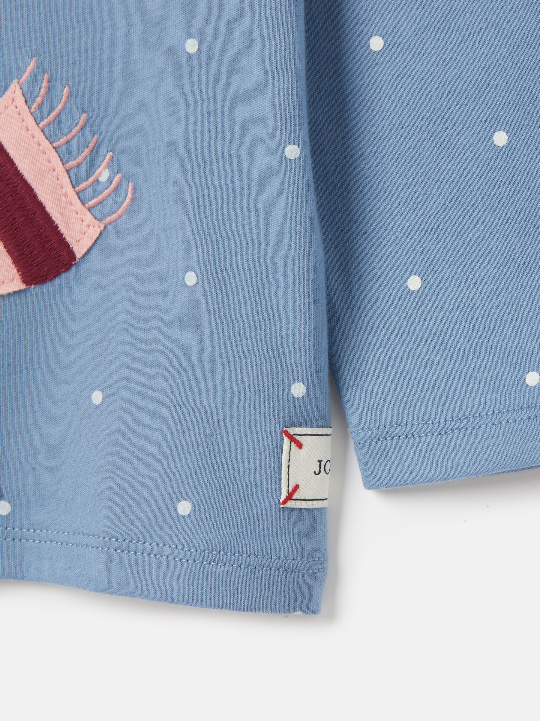 Girls' Ava Blue Artwork T-Shirt - Image 4 of 5