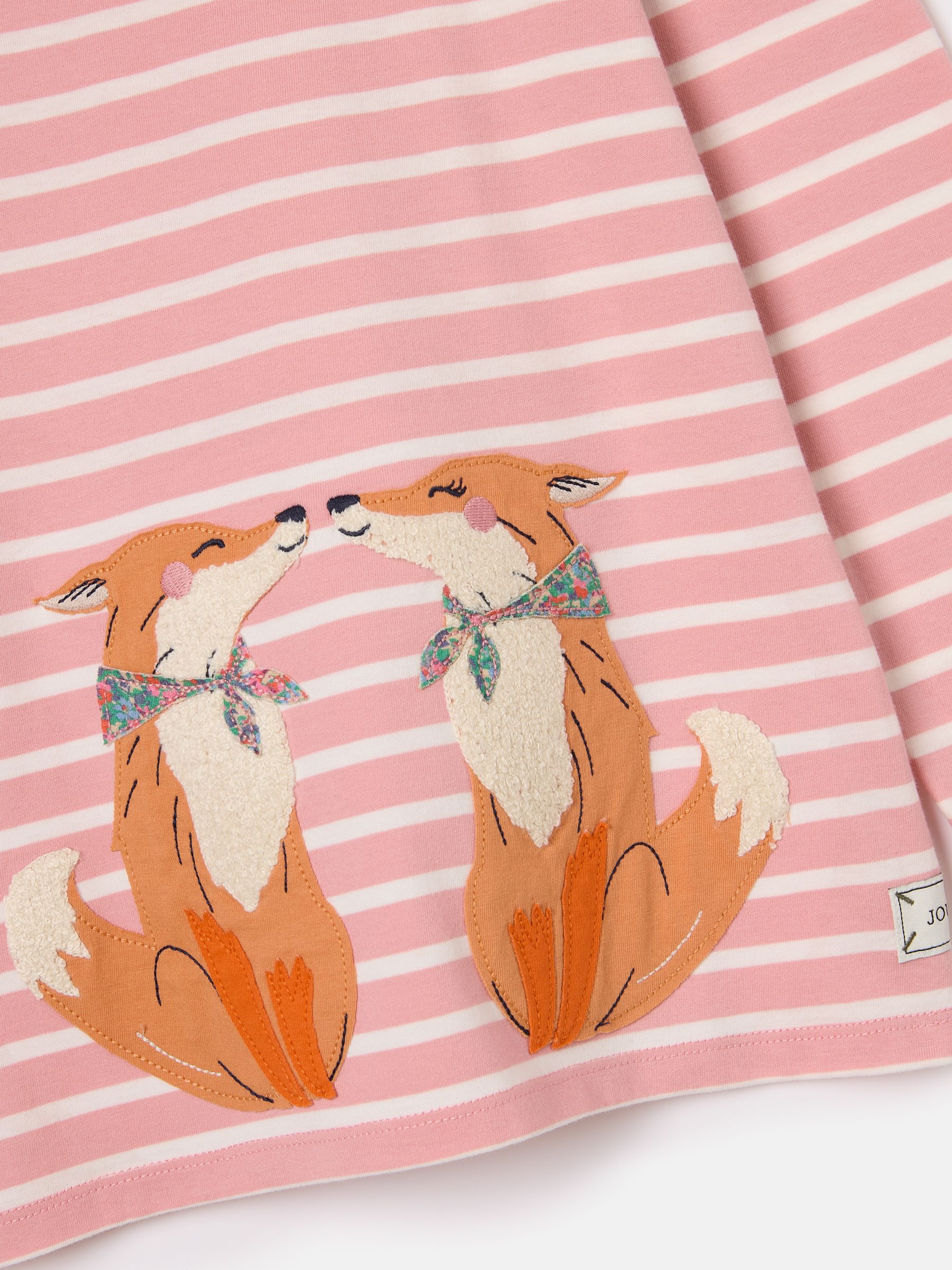 Girls' Ava Pink Stripe Artwork T-Shirt - Image 2 of 5