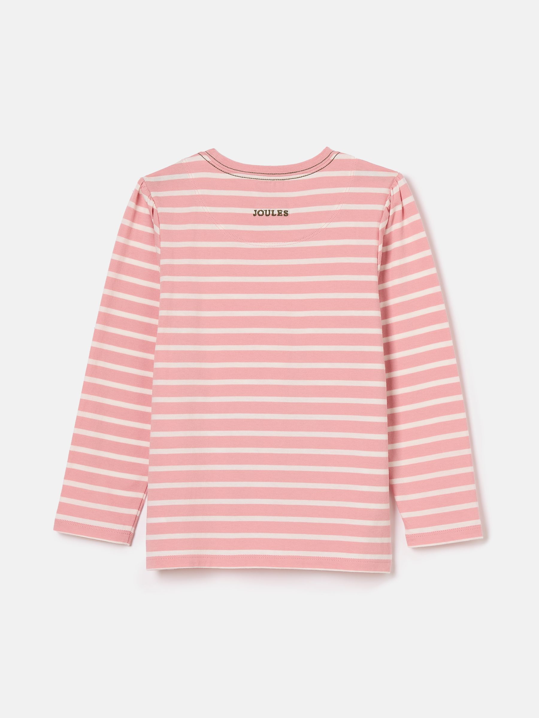Girls' Ava Pink Stripe Artwork T-Shirt - Image 3 of 5