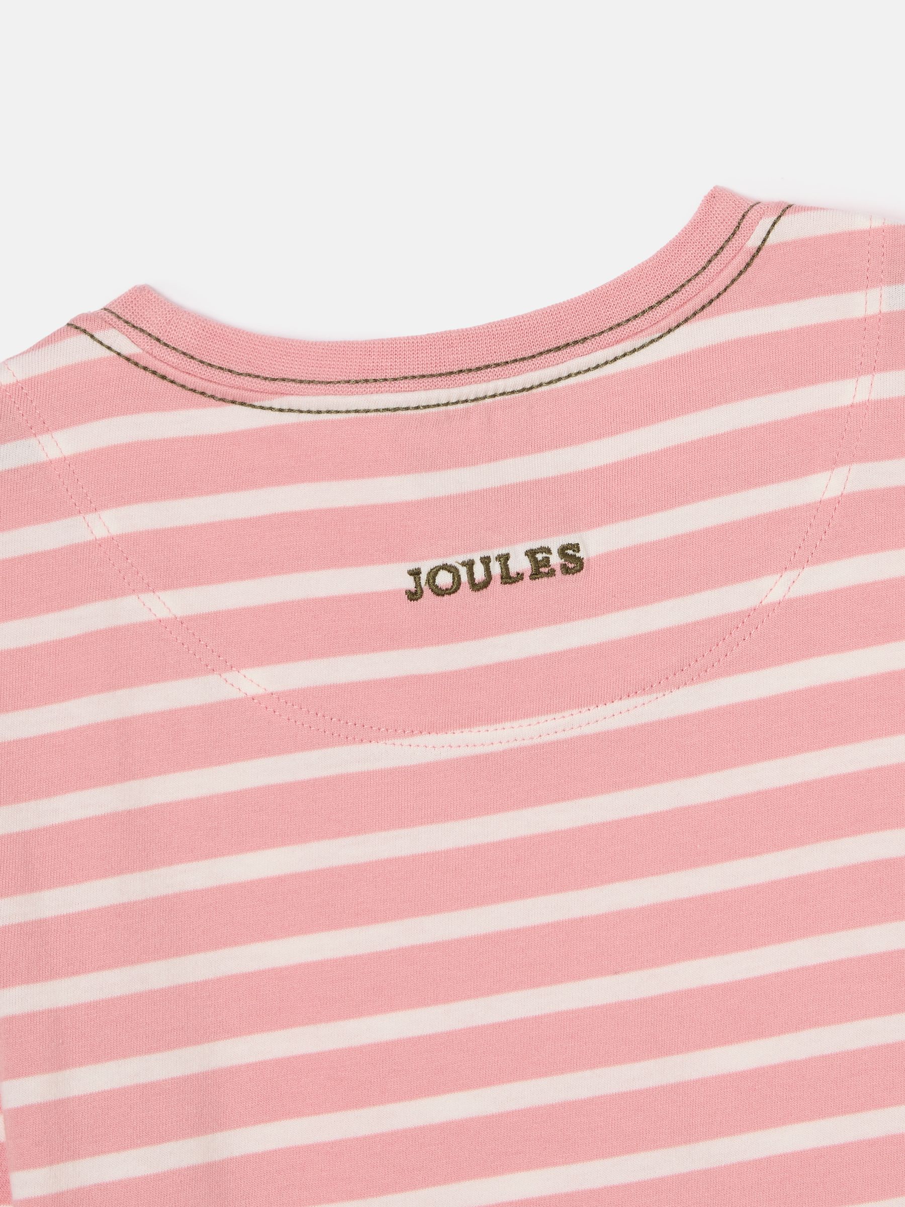 Girls' Ava Pink Stripe Artwork T-Shirt - Image 5 of 5