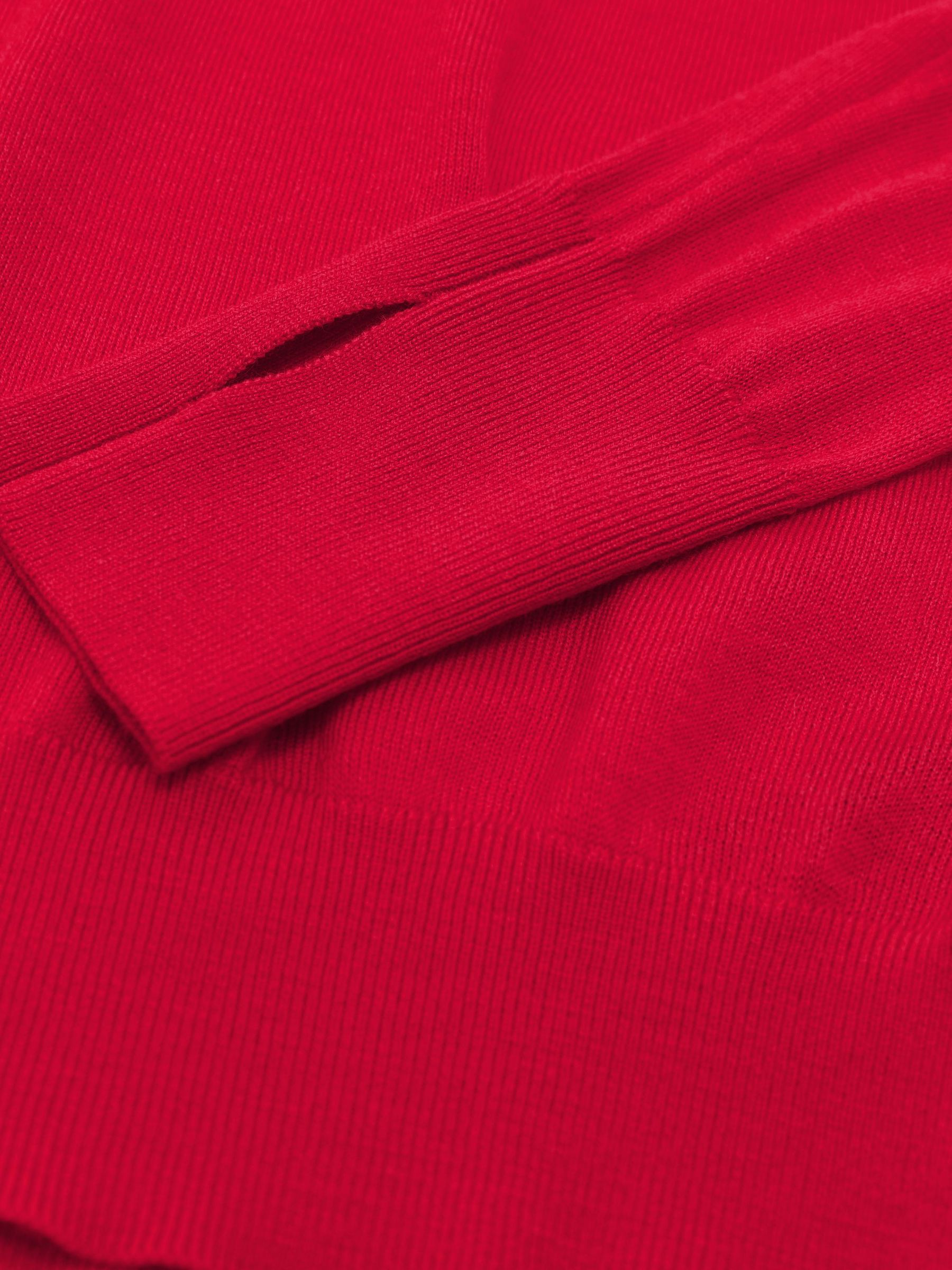 Merino Wool Roll-Neck Jumper in Red - Obrázek 6 z 6