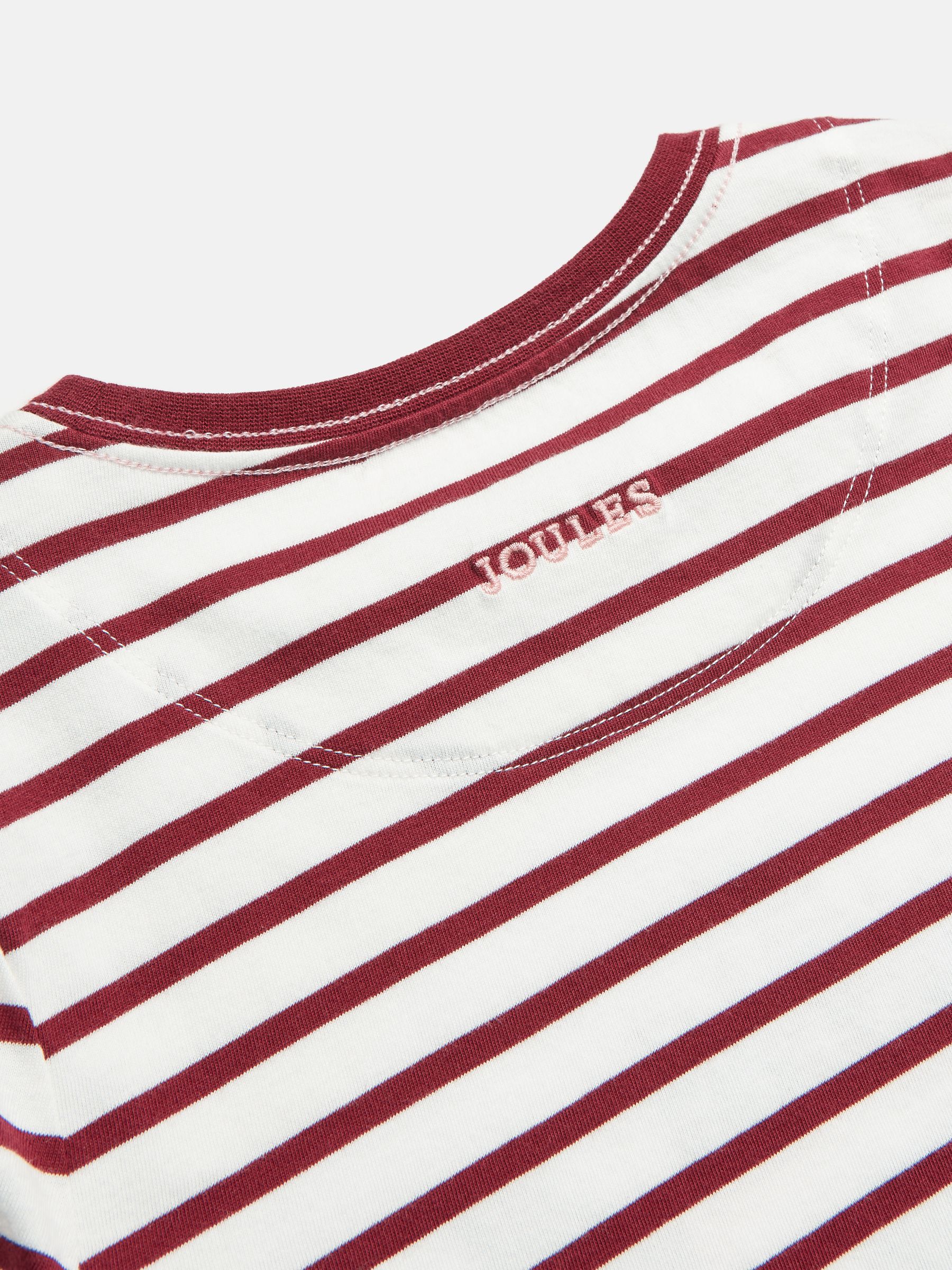 Girls' Ava Berry Red Stripe Artwork T-Shirt - Image 6 of 6
