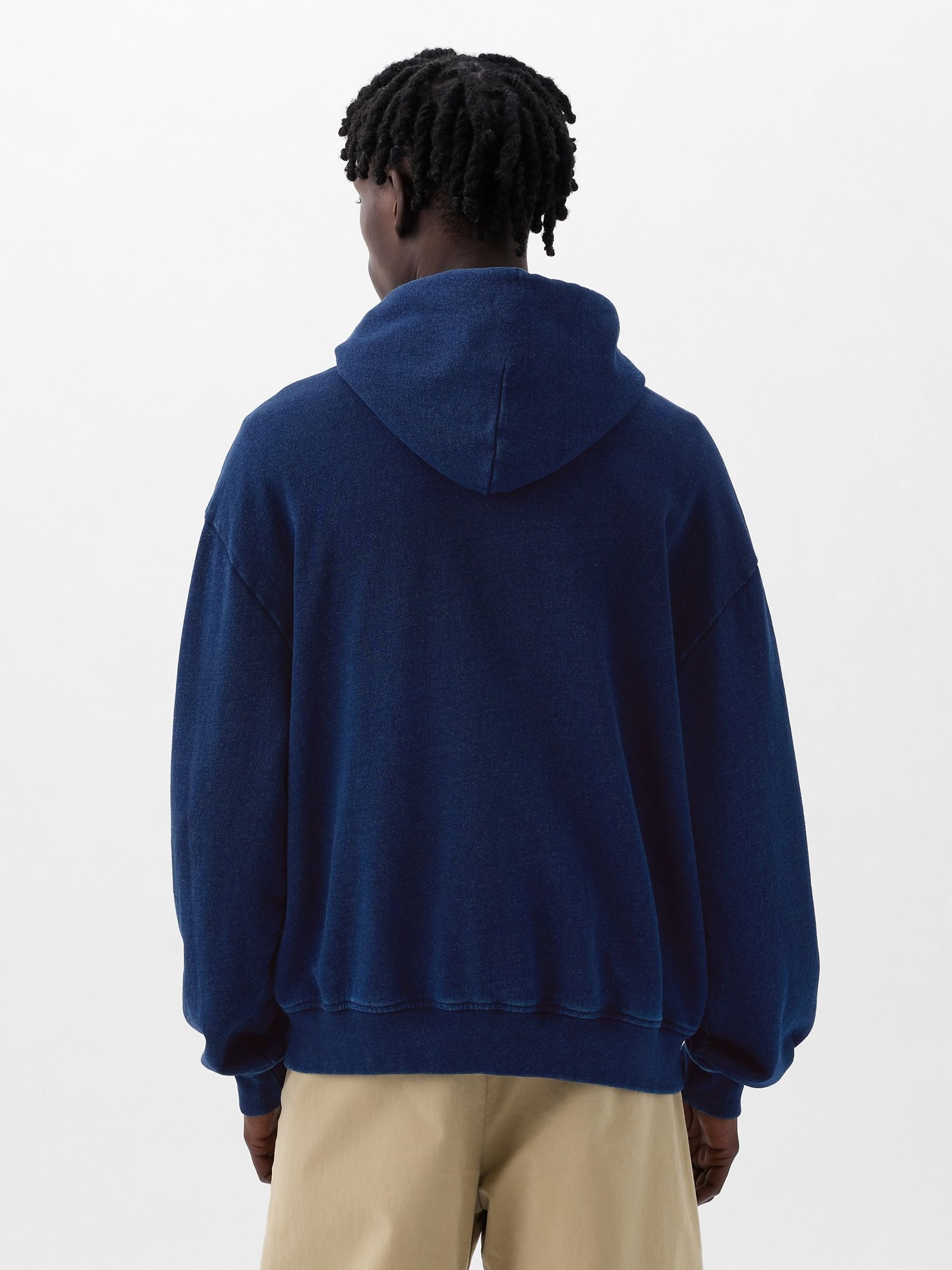 Navy/Blue Dapper Dan Denim Logo Hoodie - Image 2 of 5