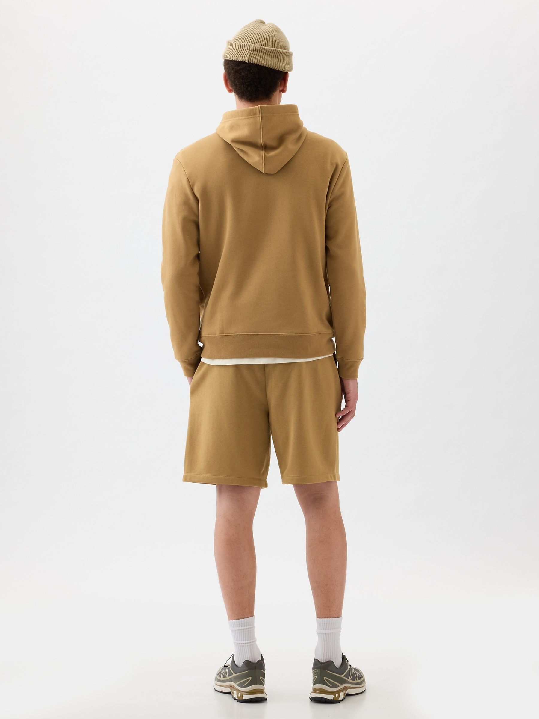 Beige Pull On Logo Jogger Shorts - Image 2 of 4