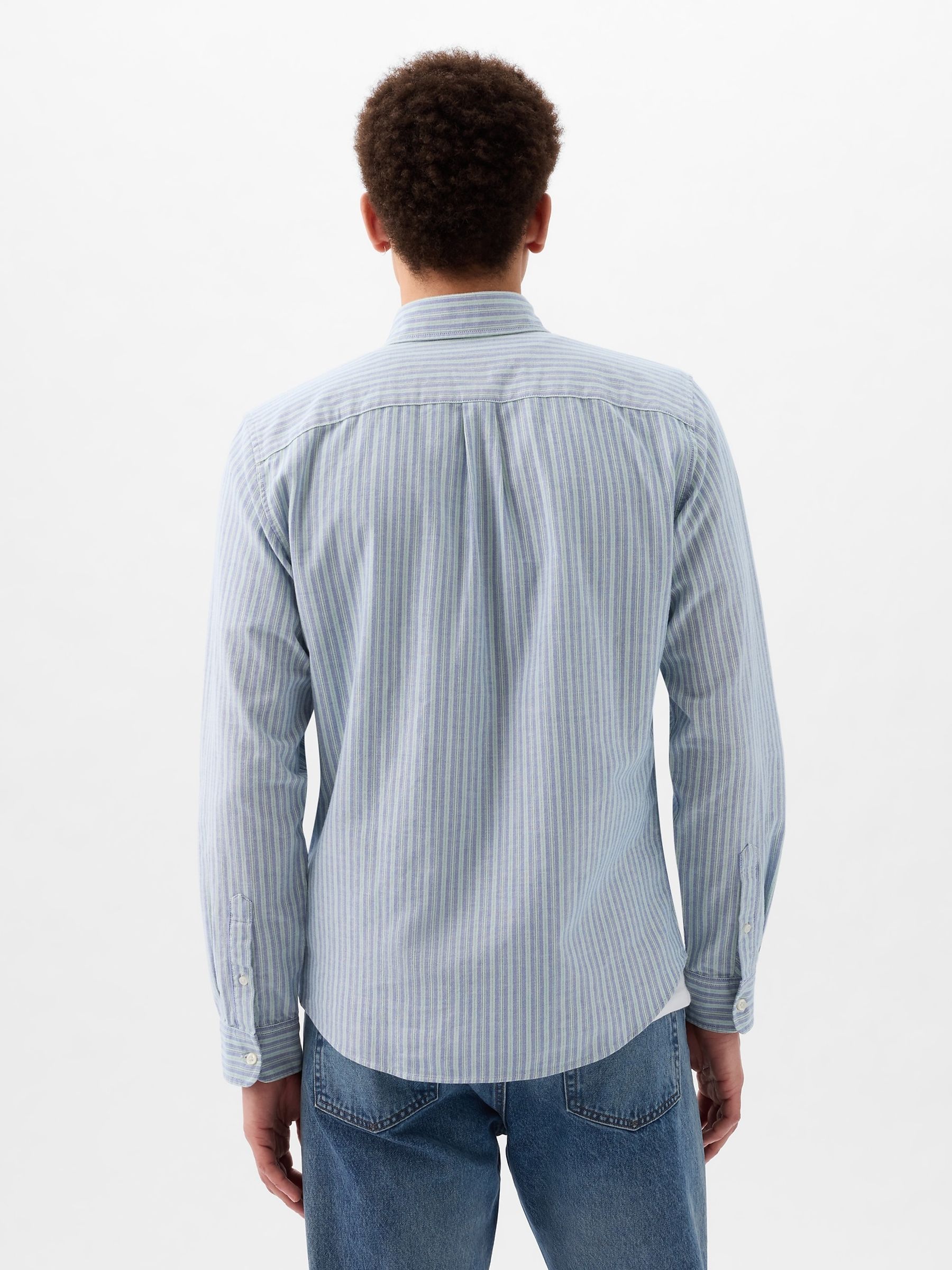 Blue Classic Regular Fit Long Sleeve Oxford Shirt - Image 2 of 4