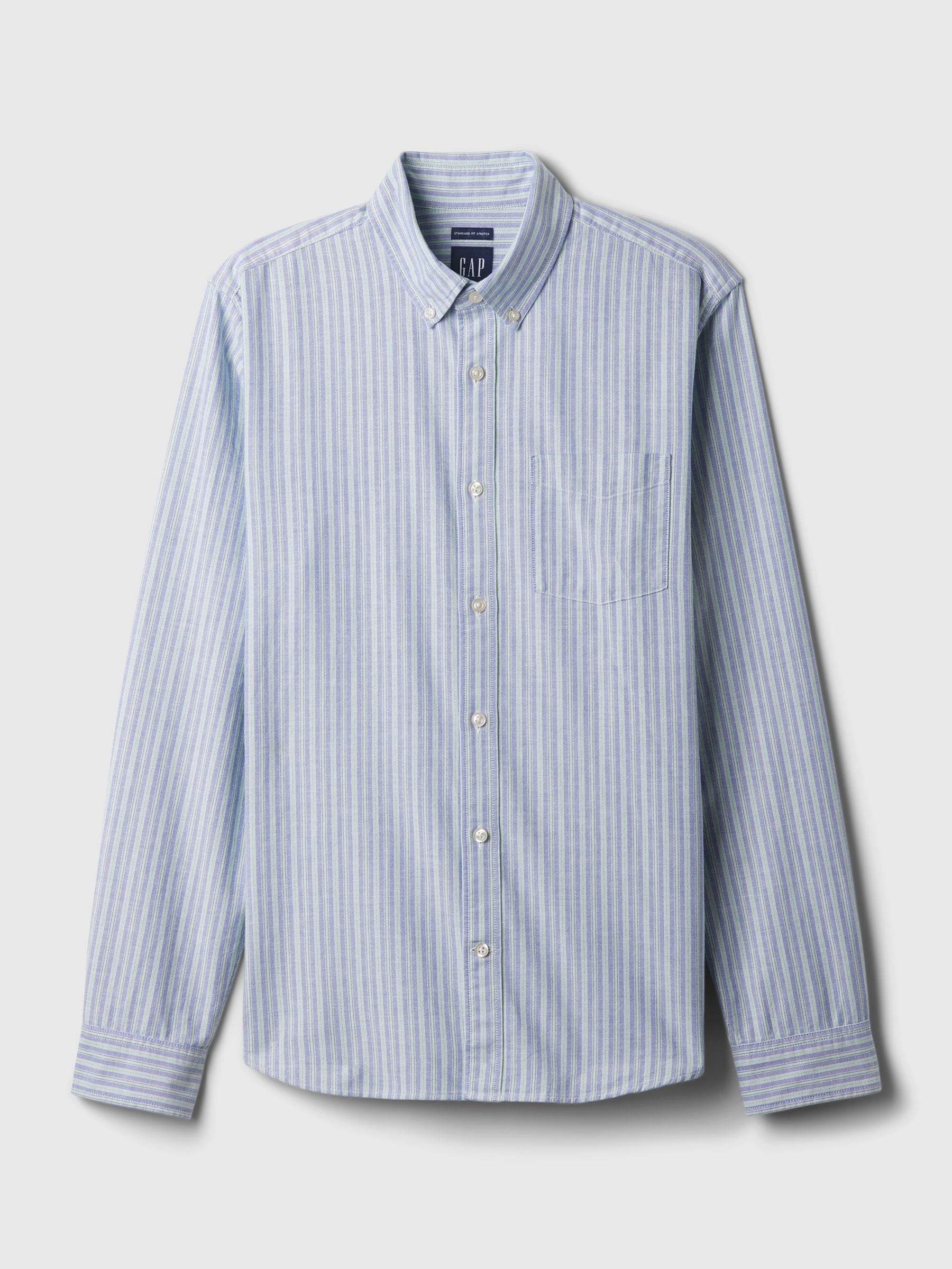 Blue Classic Regular Fit Long Sleeve Oxford Shirt - Image 4 of 4