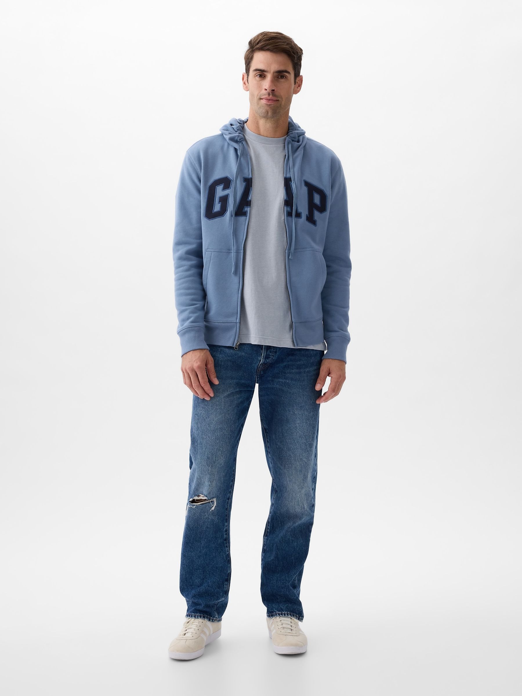 Blue Logo Zip Up Hoodie - Image 1 of 1