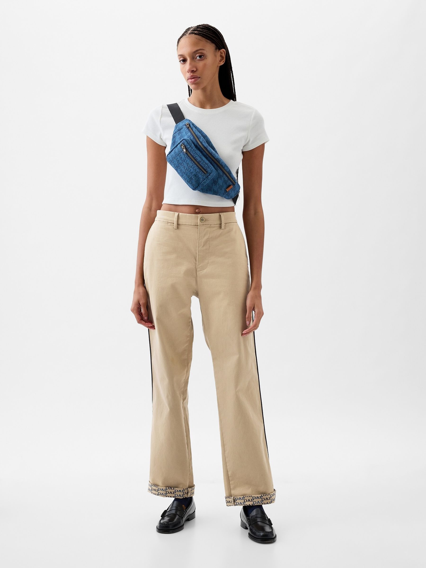 Beige Dapper Dan '90s Loose Chinos - Image 5 of 5