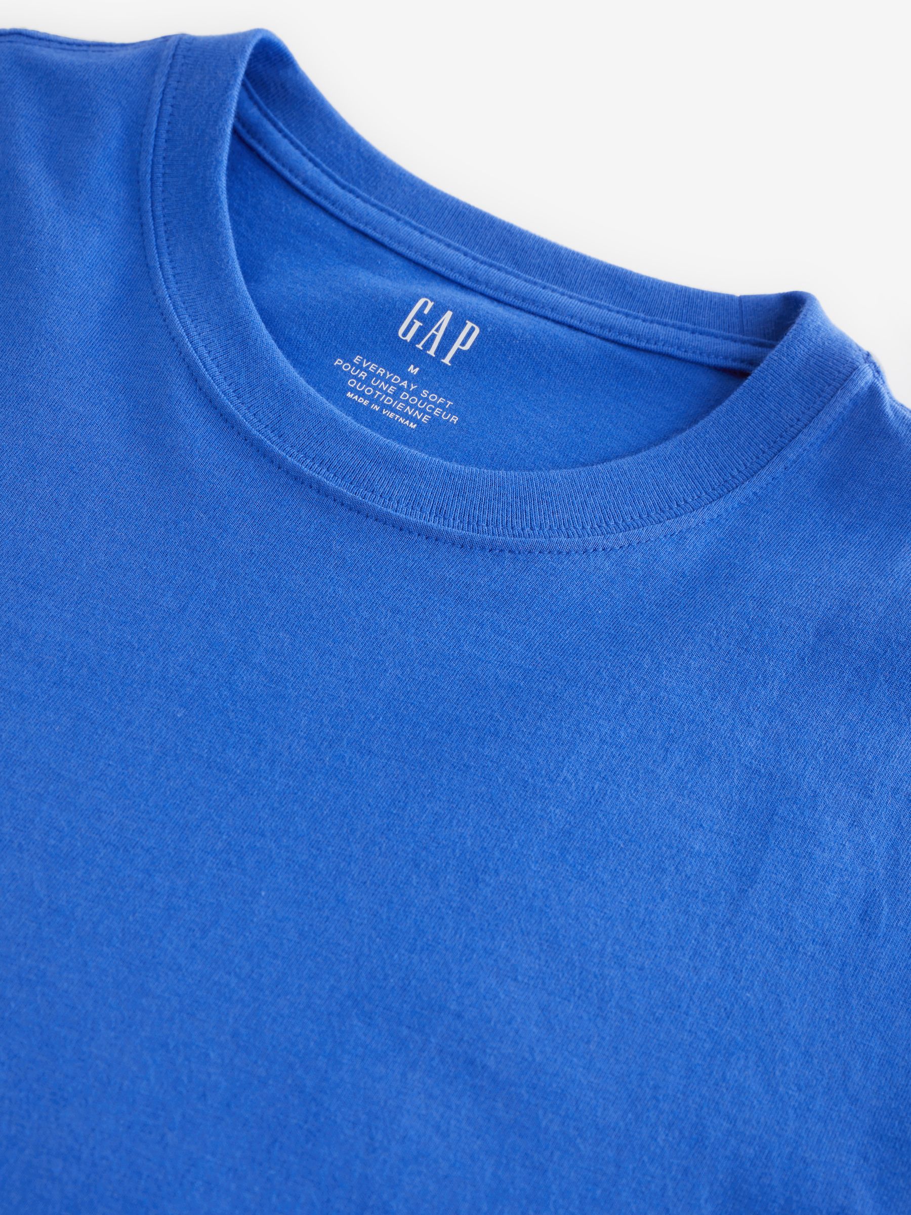 Blue Everyday Soft Crew Neck Short Sleeve T-Shirt - Image 4 of 5