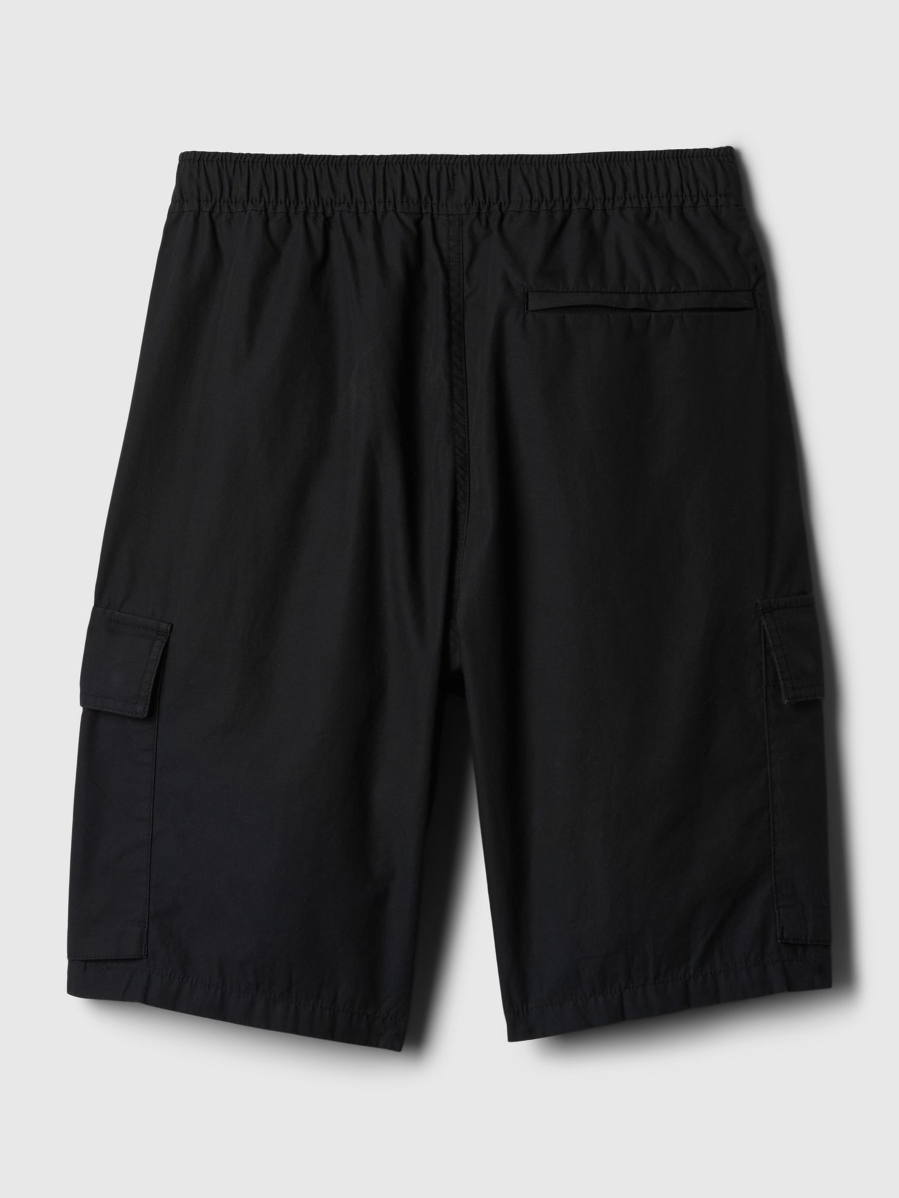 Black Poplin Cargo Shorts - Image 6 of 6