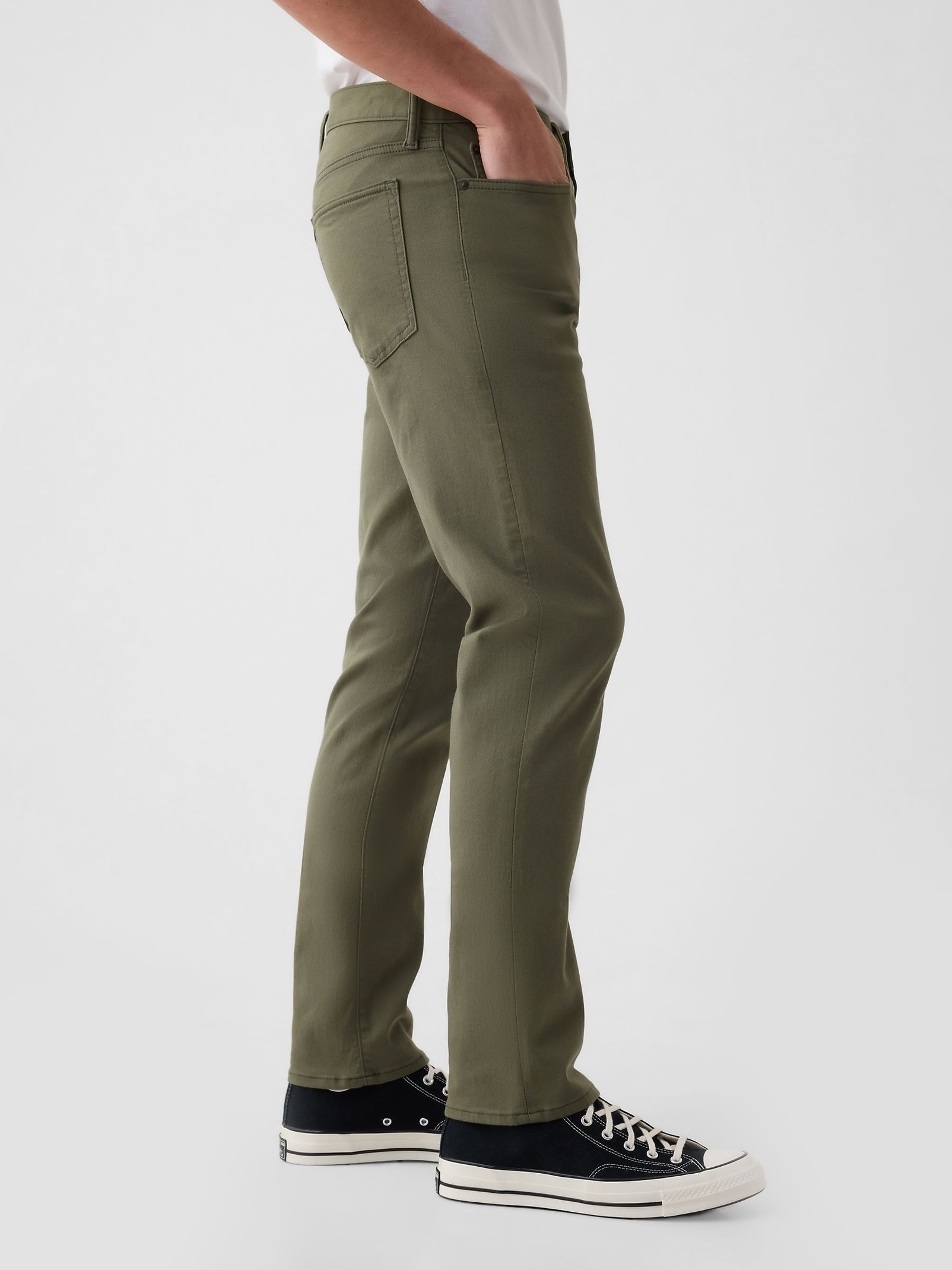 Khaki Green Everyday Slim Fit Jeans - Image 4 of 8