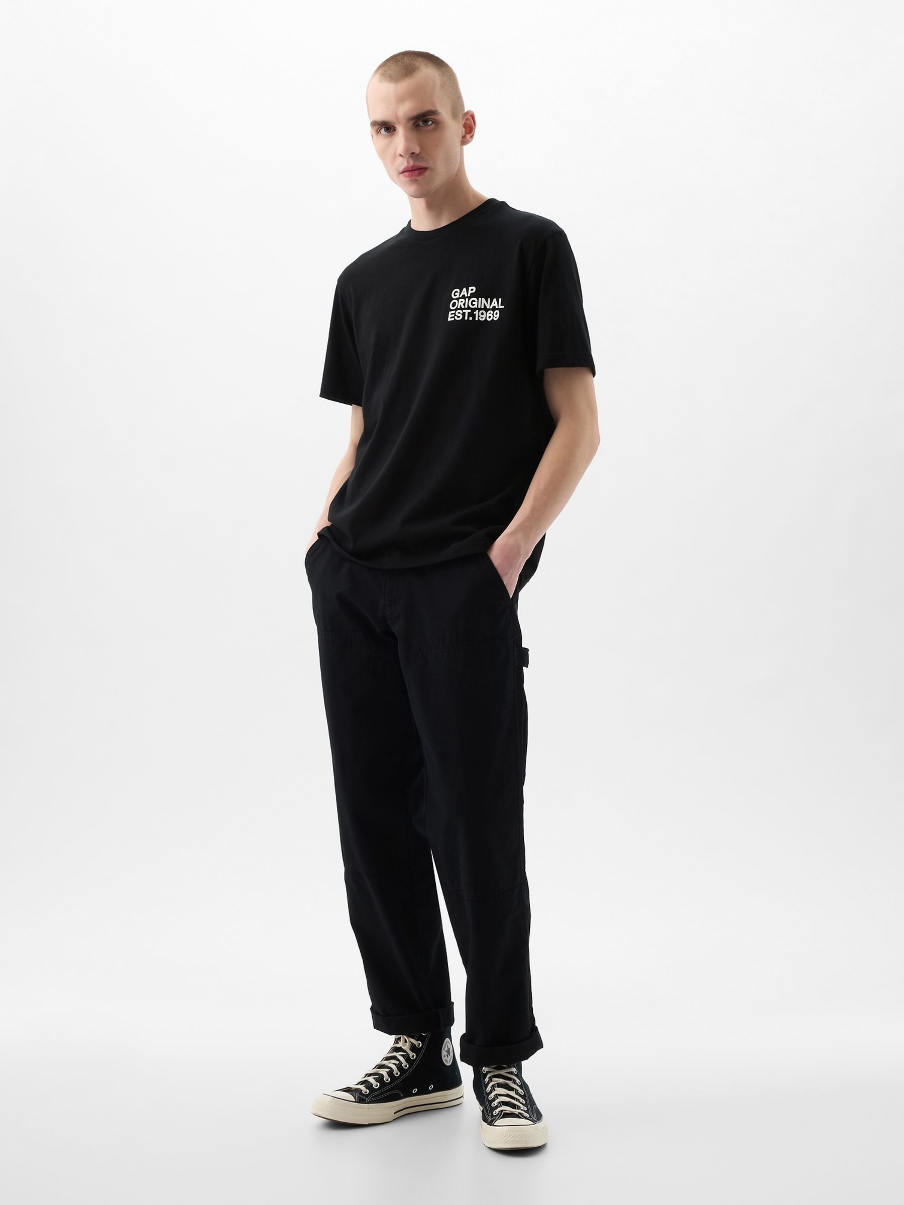 Black Logo Graphic Short Sleeve Crew Neck T-Shirt - Image 3 of 5