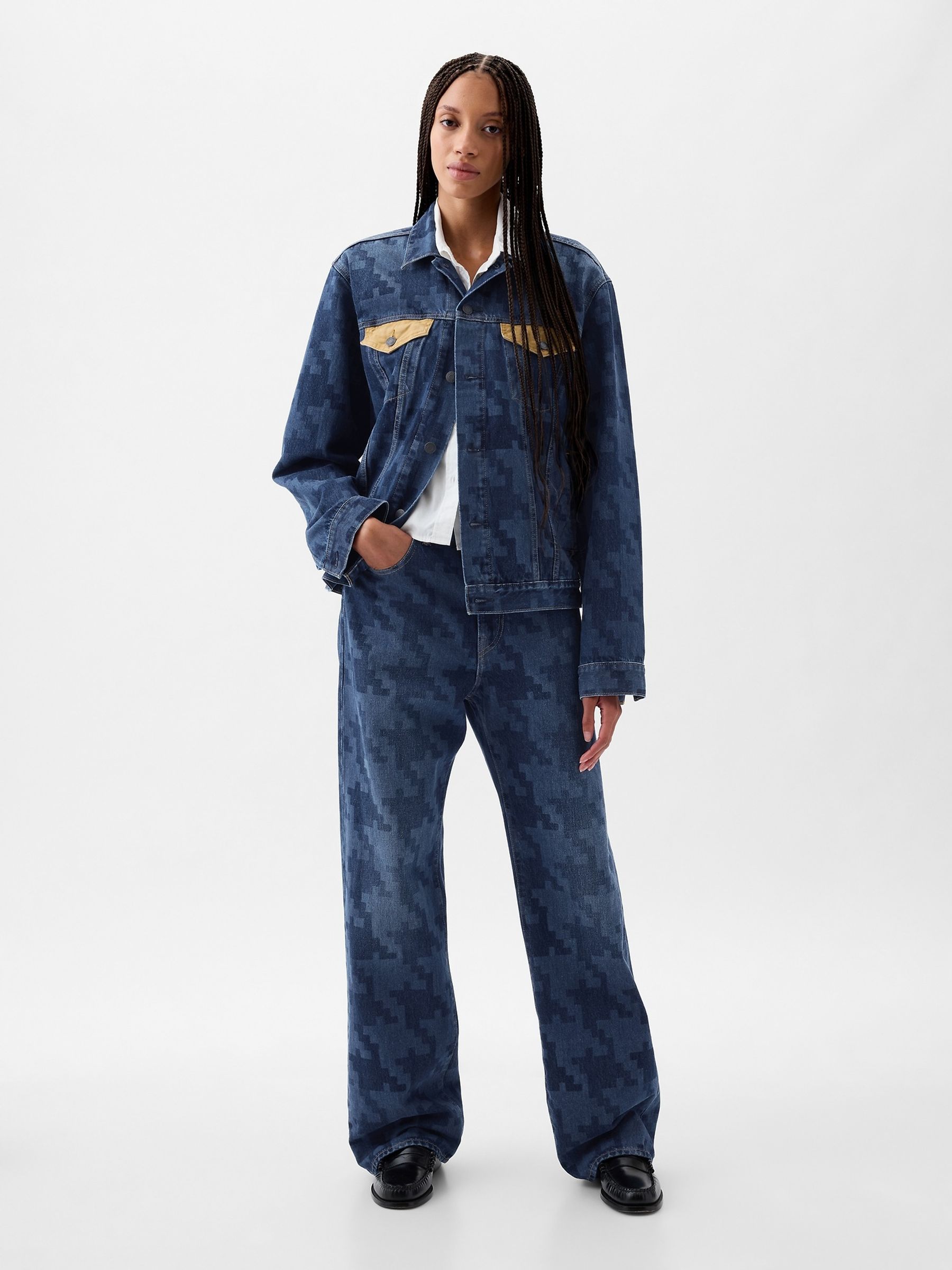 Dark Indigo Blue Dapper Dan 90s Organic Cotton Loose Jeans - Image 3 of 7