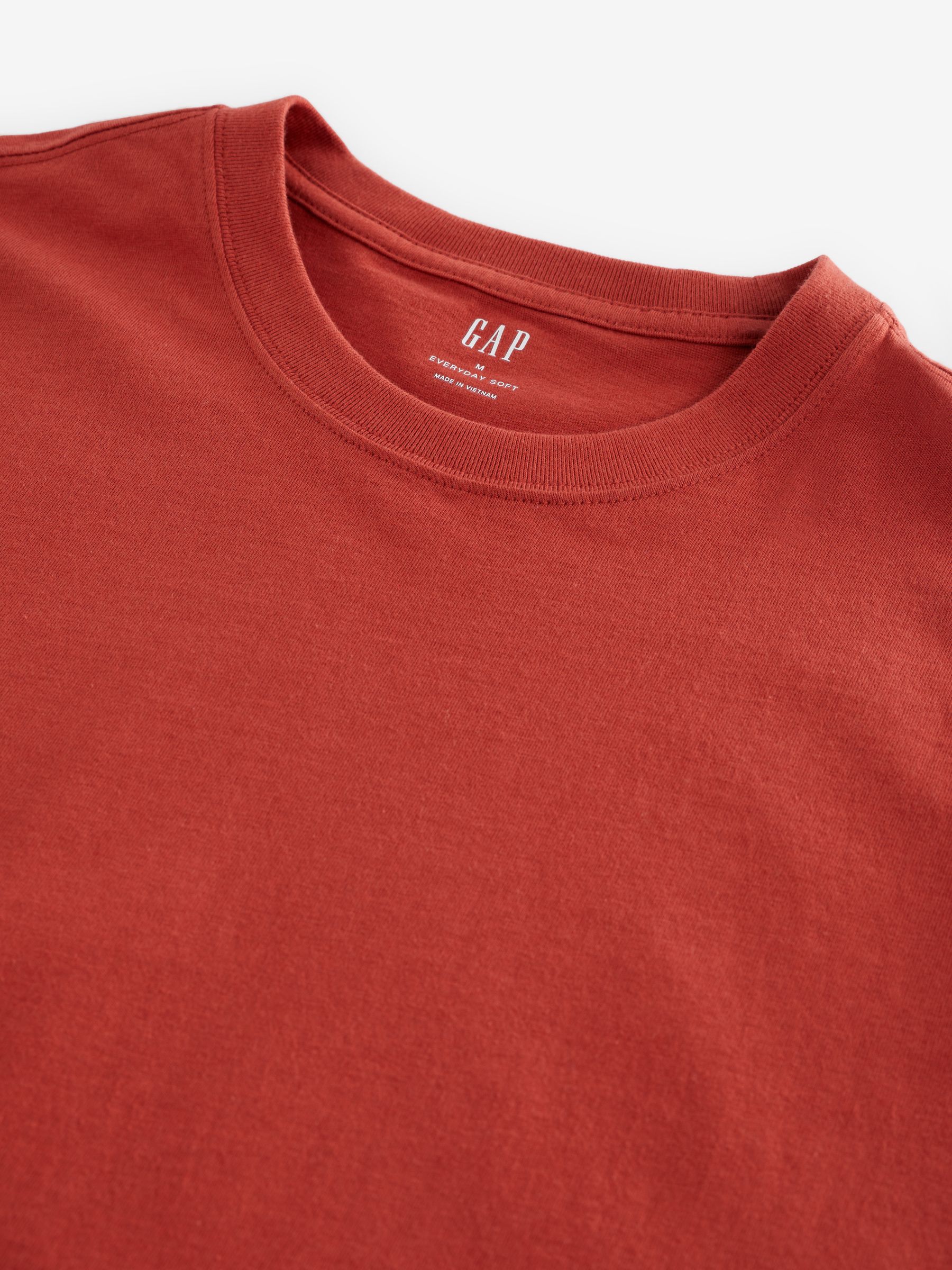 Red Everyday Soft Crew Neck Short Sleeve T-Shirt - Image 5 of 6