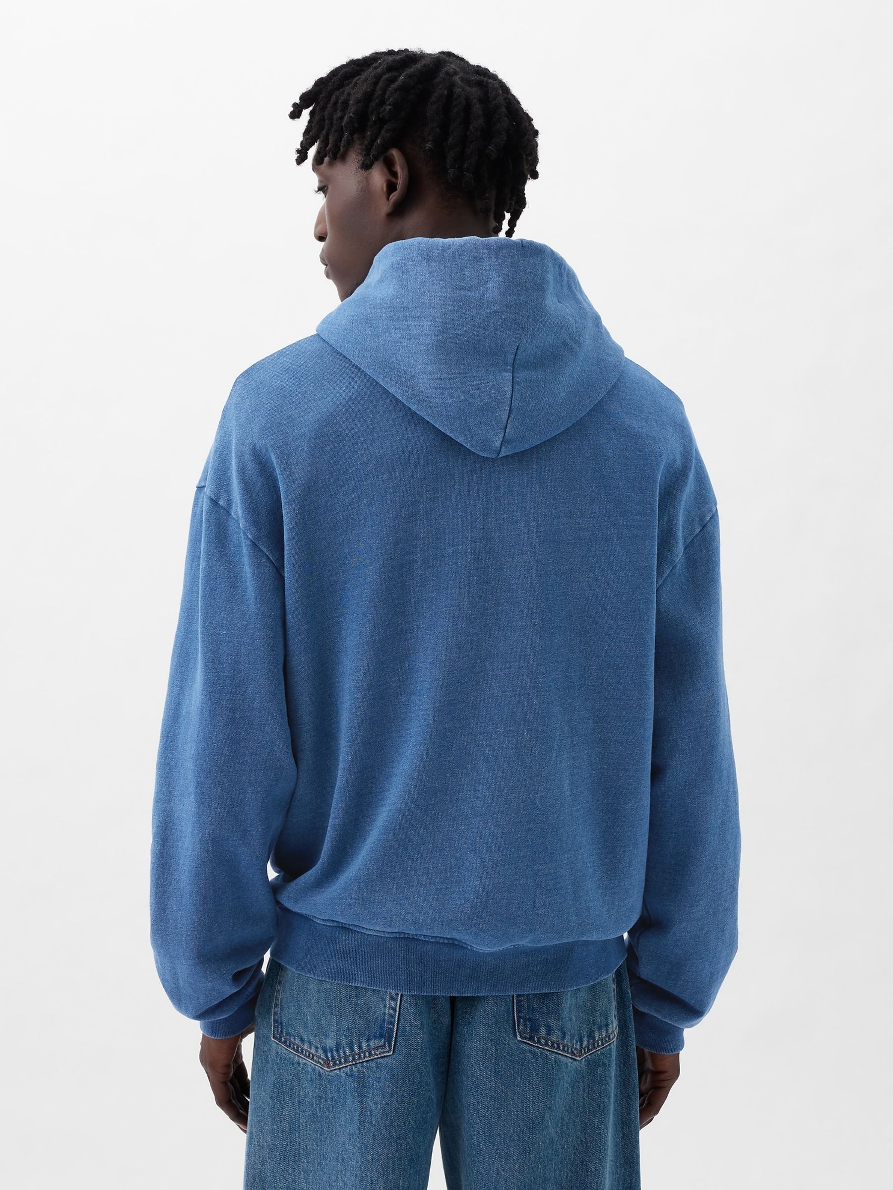 Blue Dapper Dan Denim Logo Hoodie - Image 2 of 4