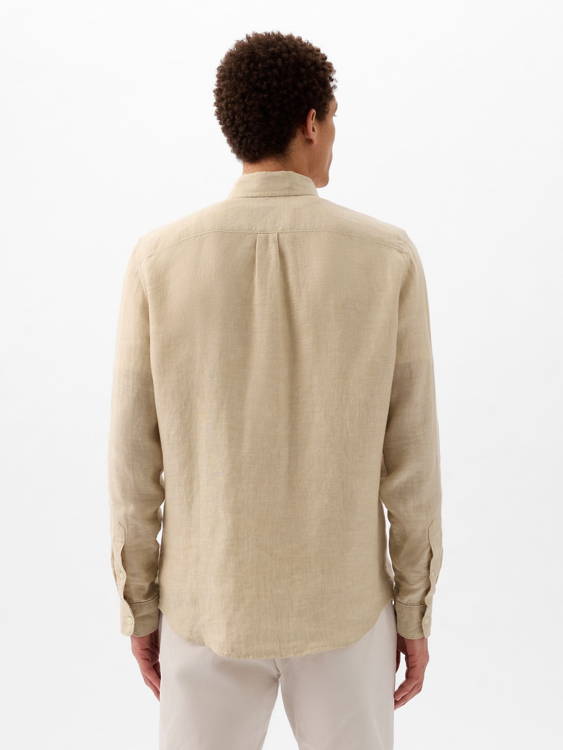 Neutral 100% Linen Long Sleeve Shirt - Image 2 of 5