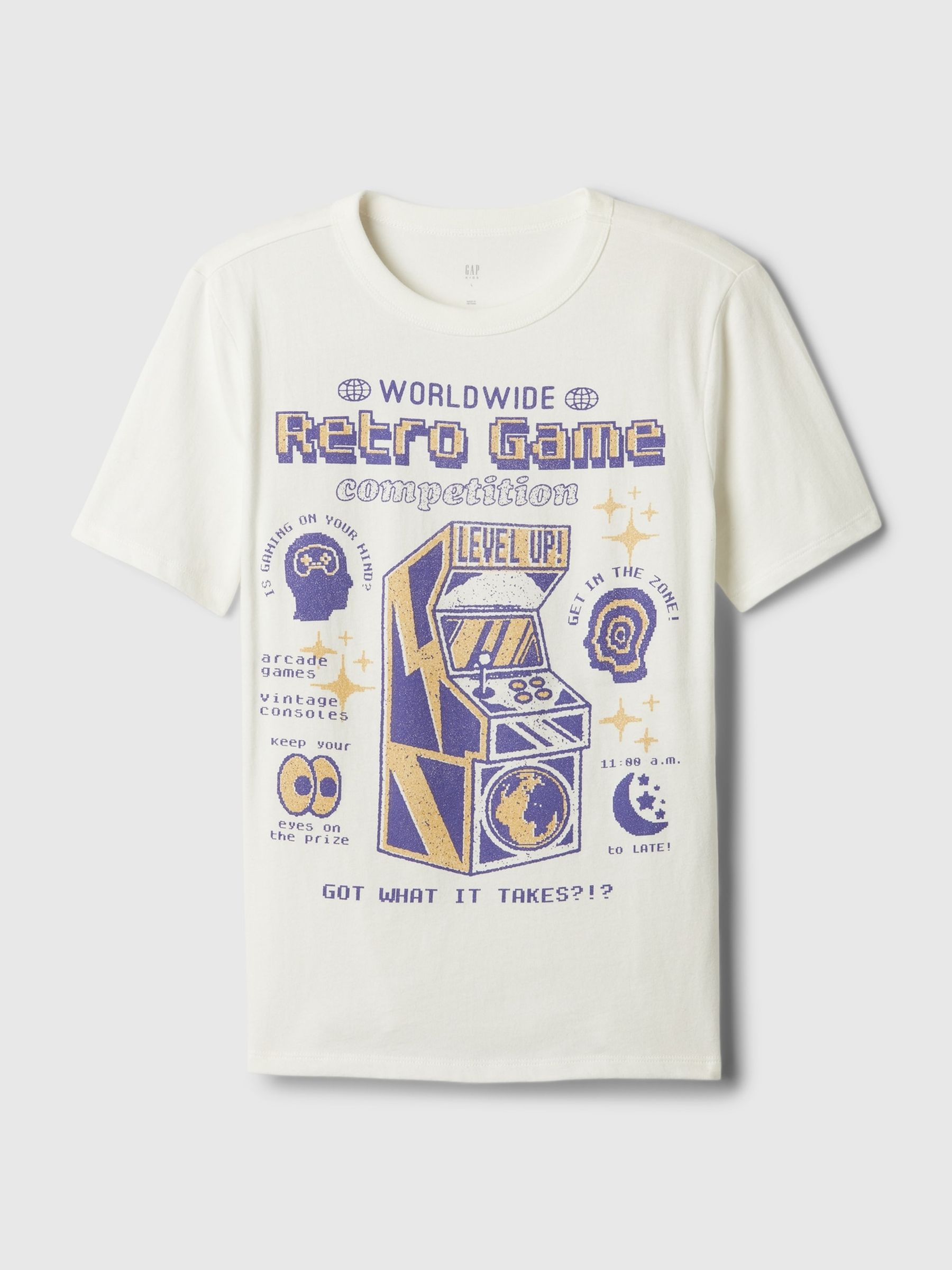 White Gamer Graphic Short Sleeve Crew Neck T-Shirt (4-13yrs) - Image 1 of 1
