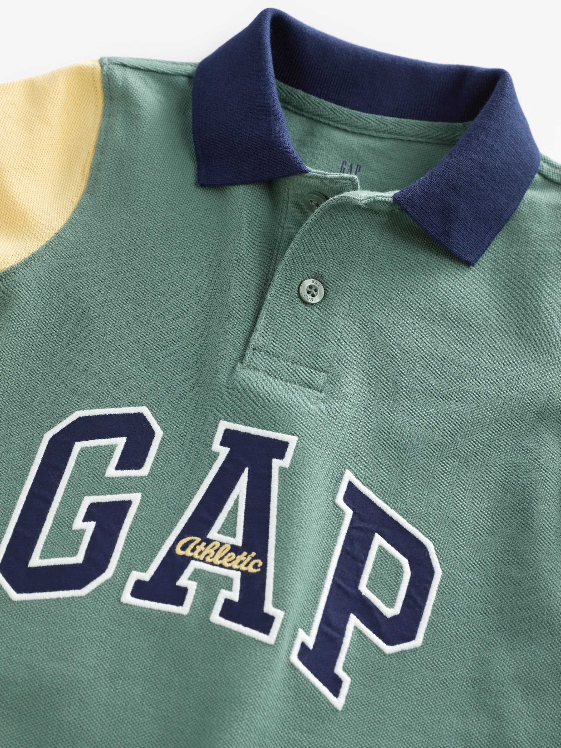 Green/Yellow Logo Short Sleeve Polo Shirt (4-13yrs) - Image 3 of 4