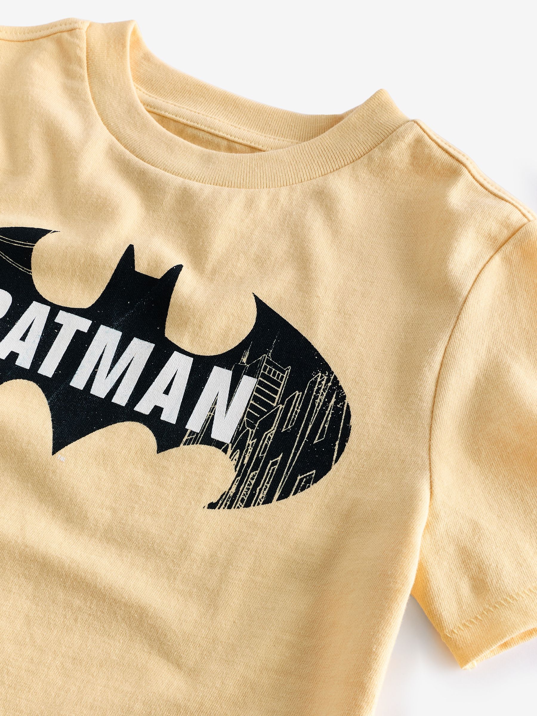Yellow Batman Graphic Short Sleeve Crew Neck T-Shirt (4-13 yrs) - Image 3 of 3