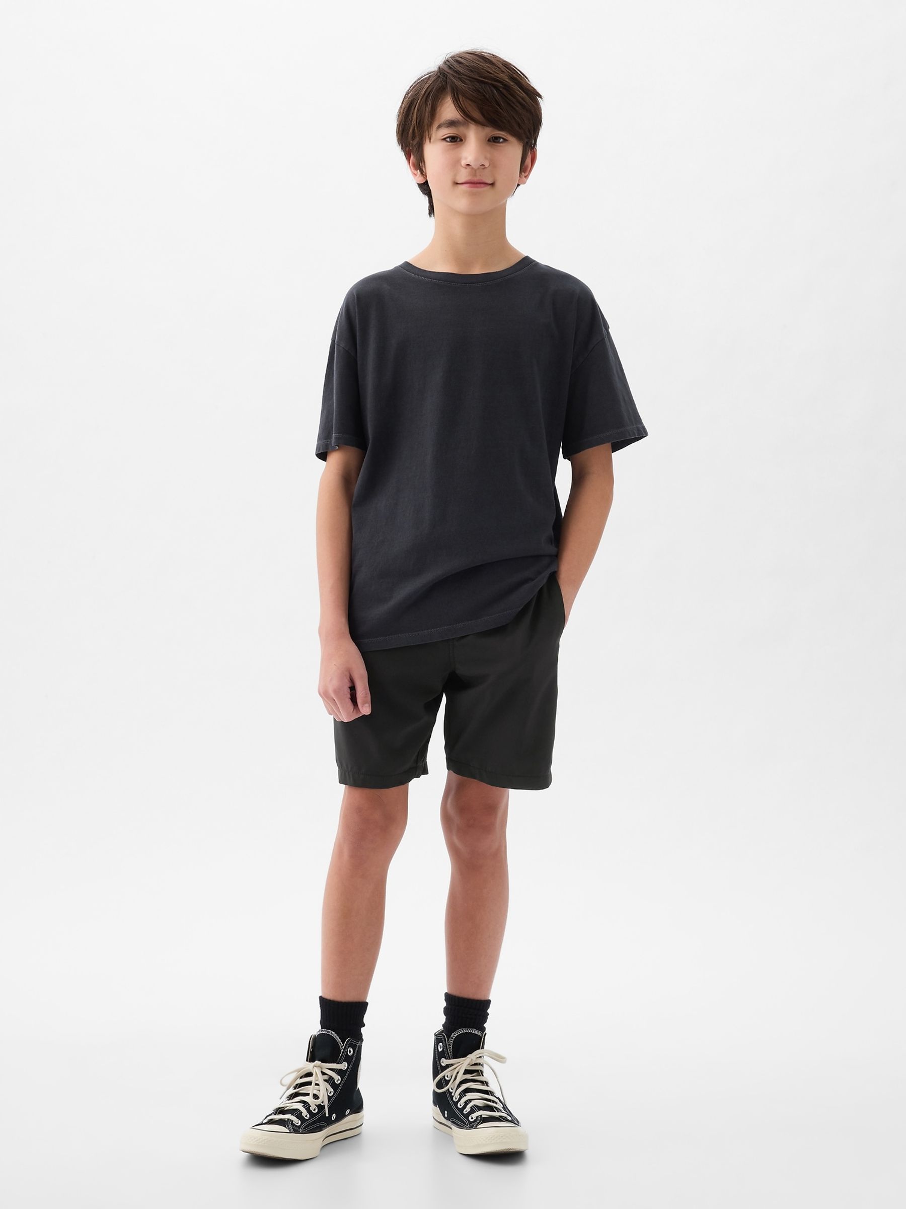 Black Quick Dry Hybrid Shorts (4-13yrs) - Image 3 of 5