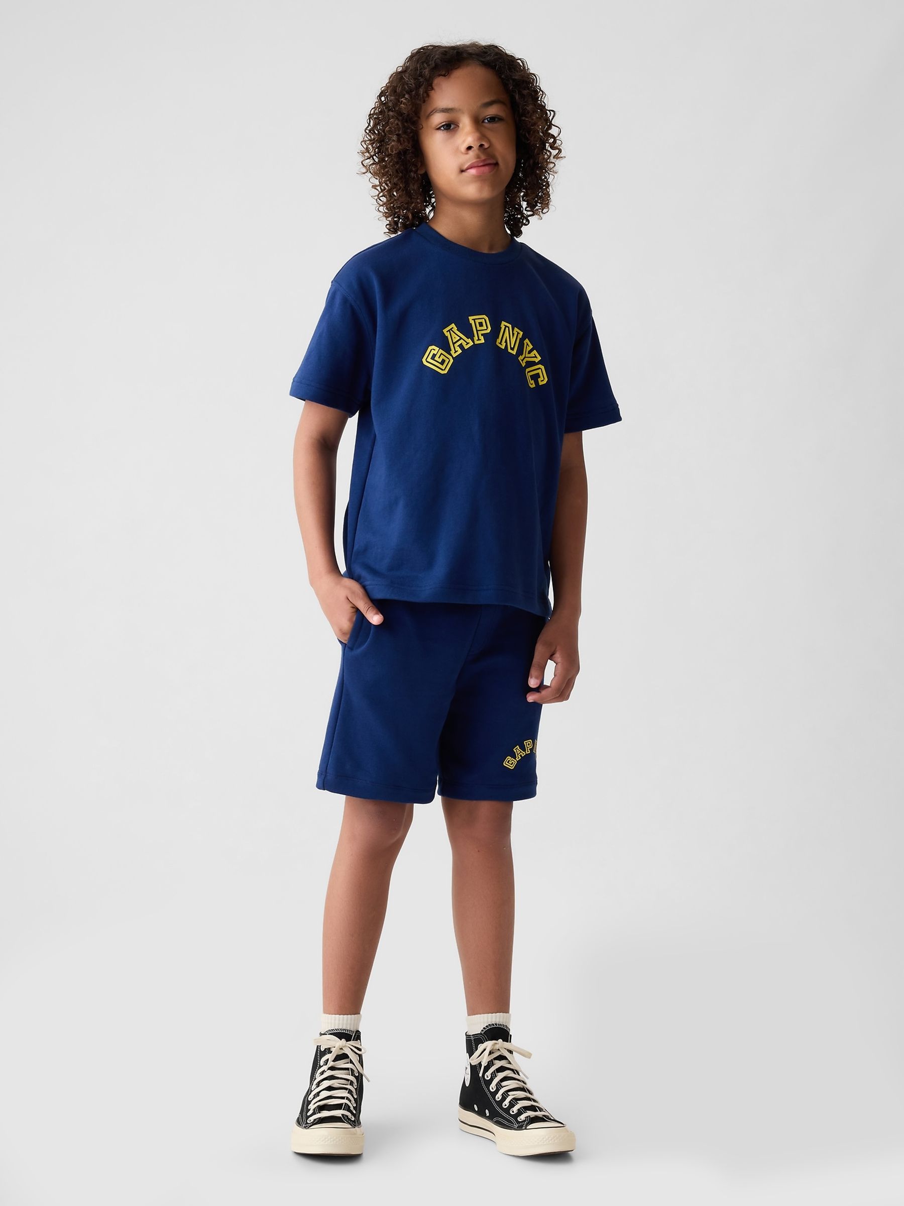 Blue NYC Arch Logo Short Sleeve Crew Neck T-Shirt (4-13yrs) - Image 3 of 4