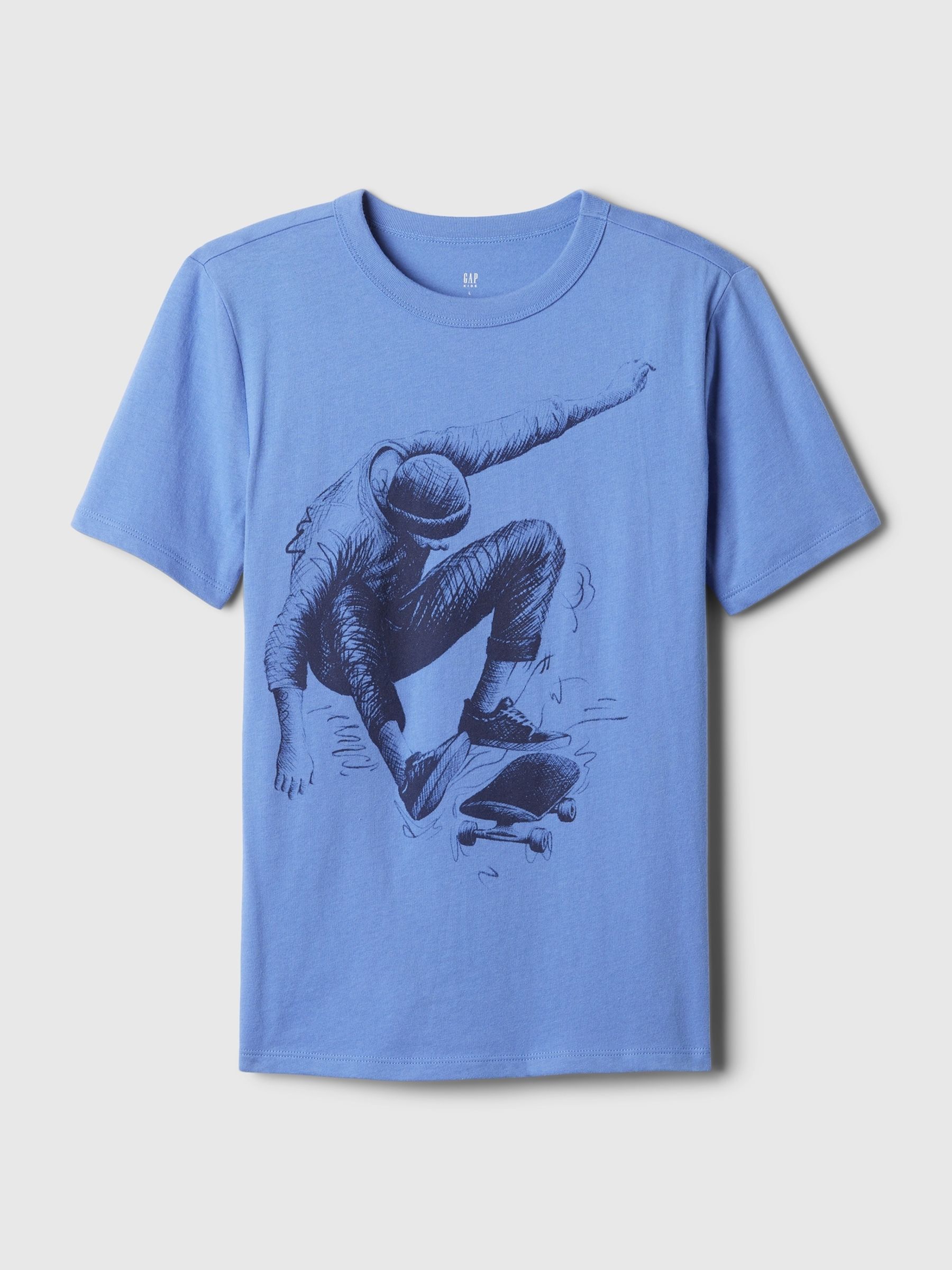 Blue Skater Graphic Short Sleeve Crew Neck T-Shirt (4-13yrs) - Image 1 of 1