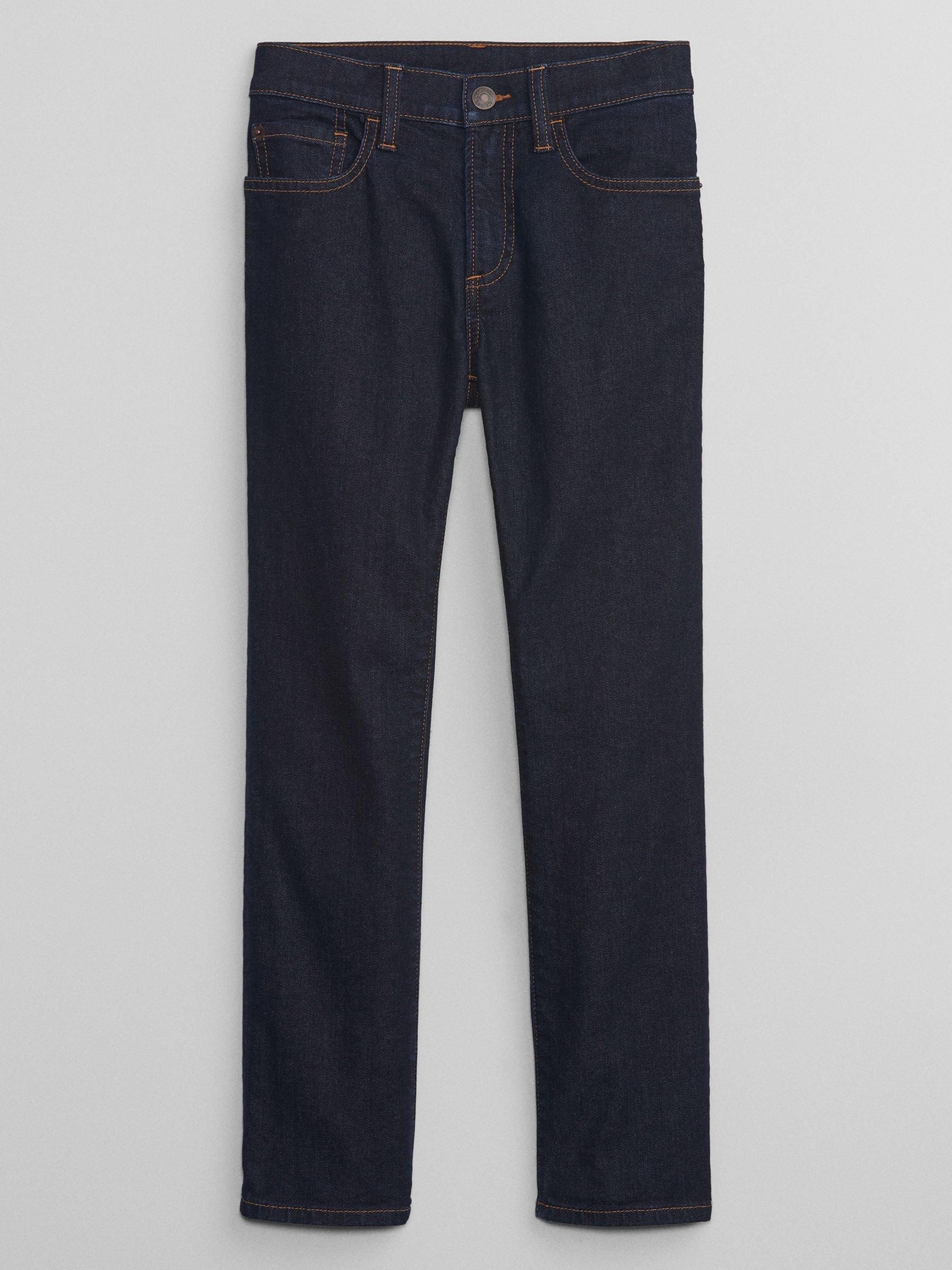 Dark Wash Blue Straight Fit Stretch Jeans (5-13yrs) - Image 1 of 1