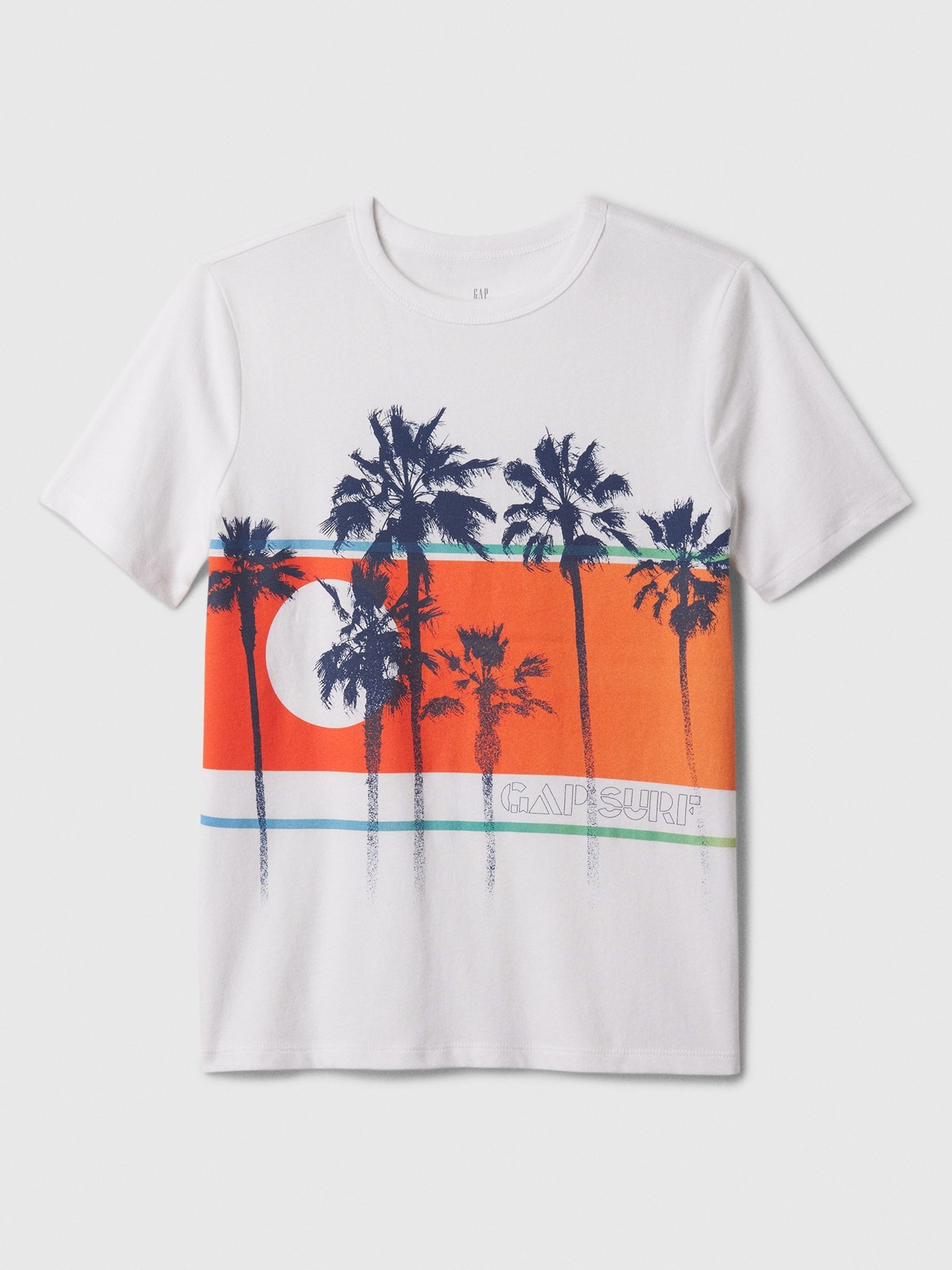 White Summer Graphic Short Sleeve Crew Neck T-Shirt (4-13yrs) - Image 1 of 1