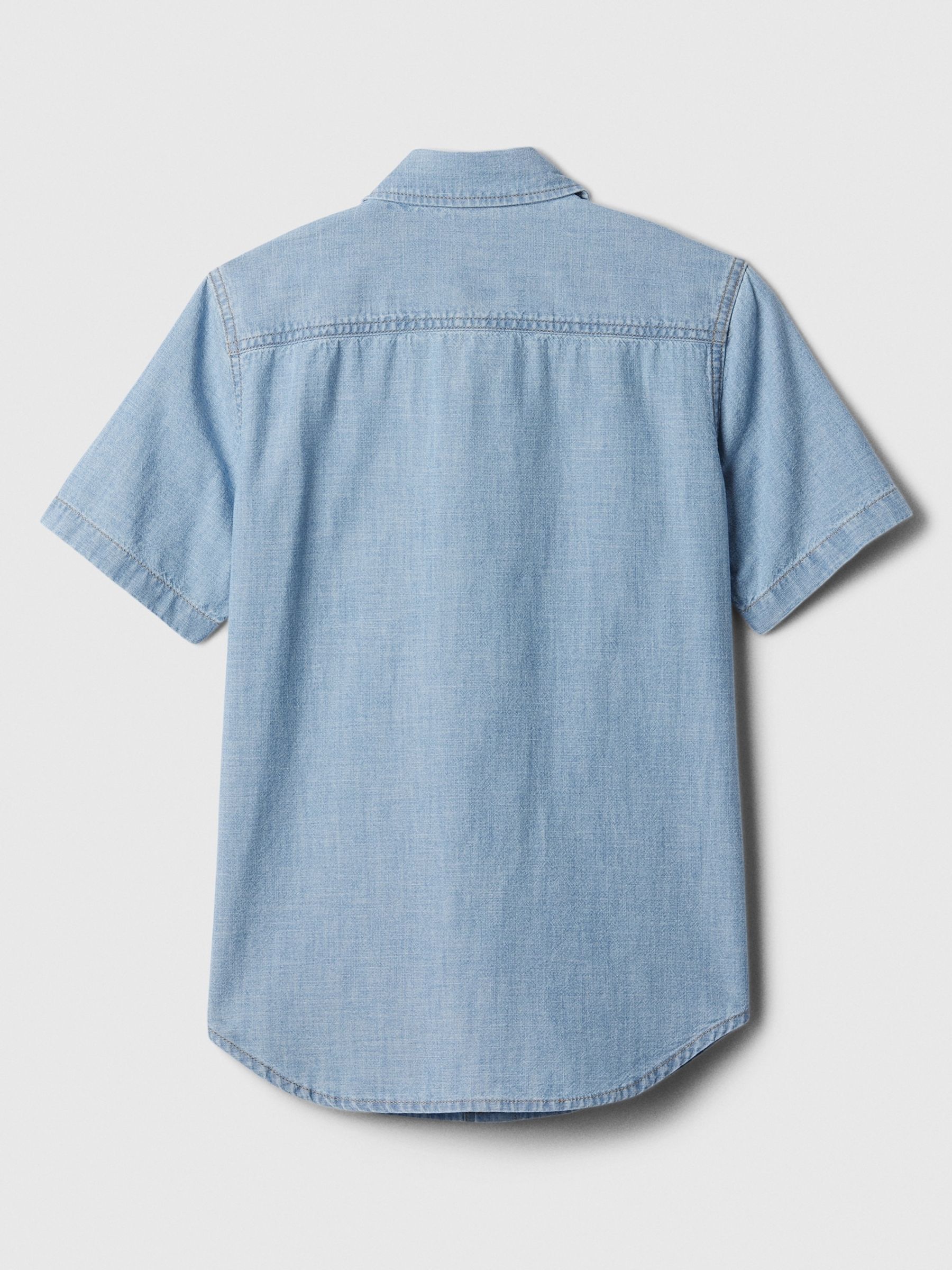 Blue Chambray Shirt with Washwell (4-13yrs) - Image 2 of 2