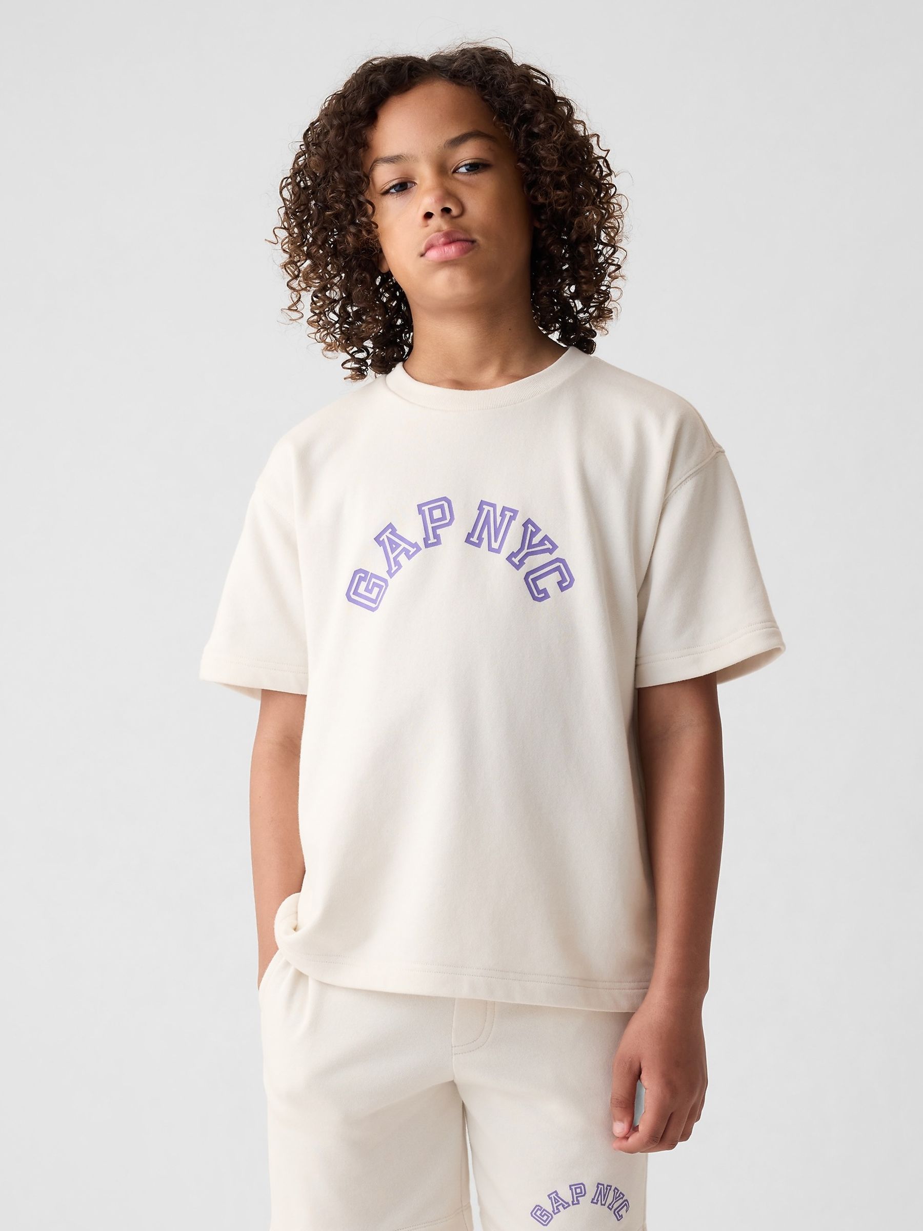 White NYC Arch Logo Short Sleeve Crew Neck T-Shirt (4-13yrs) - Image 1 of 6