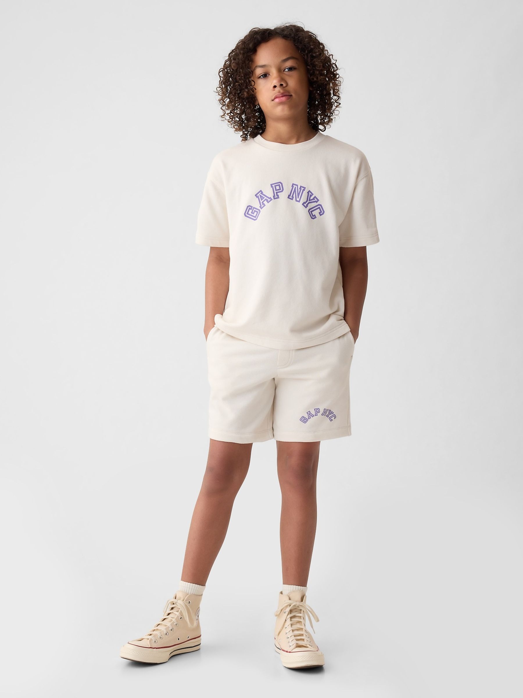 White NYC Arch Logo Short Sleeve Crew Neck T-Shirt (4-13yrs) - Image 3 of 6