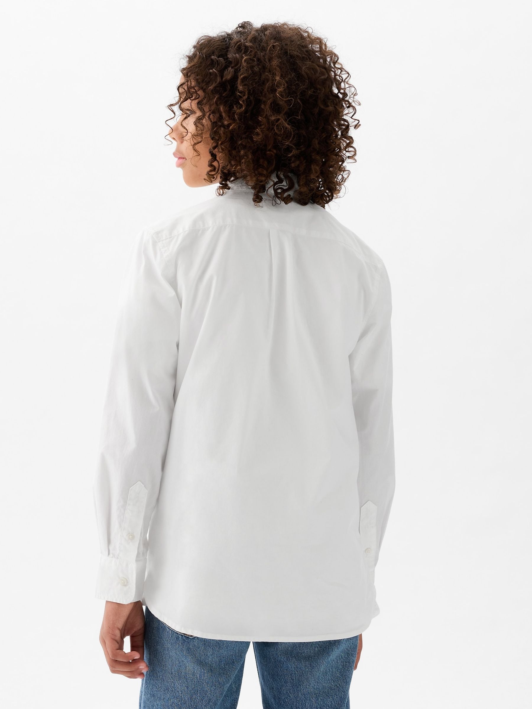 White Organic Cotton Shirt (4-12yrs) - Image 2 of 3