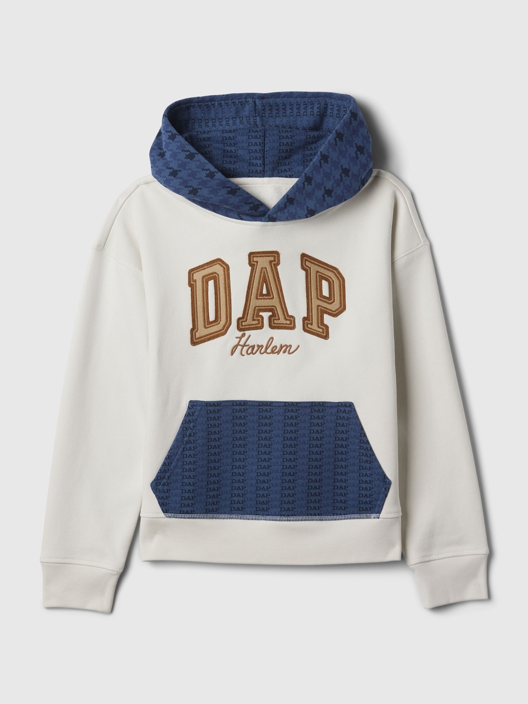 White Dapper Dan Kids Colourblock Logo Hoodie - Image 5 of 5