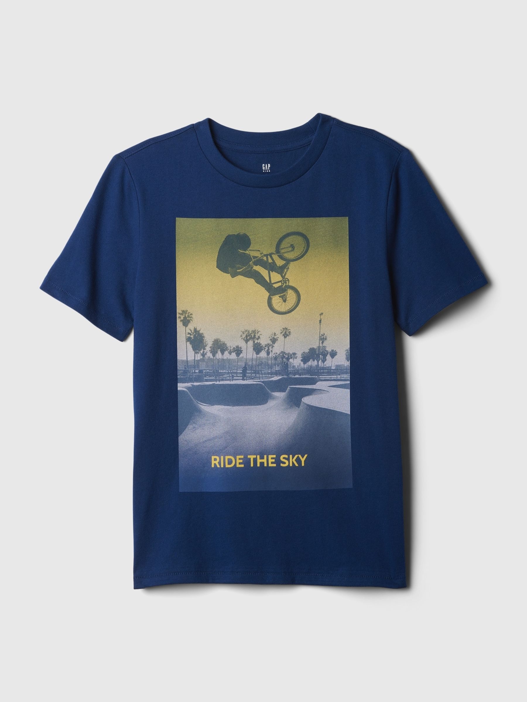 Dark Blue Graphic Crew Neck Short Sleeve T-Shirt (4-13yrs) - Image 1 of 1