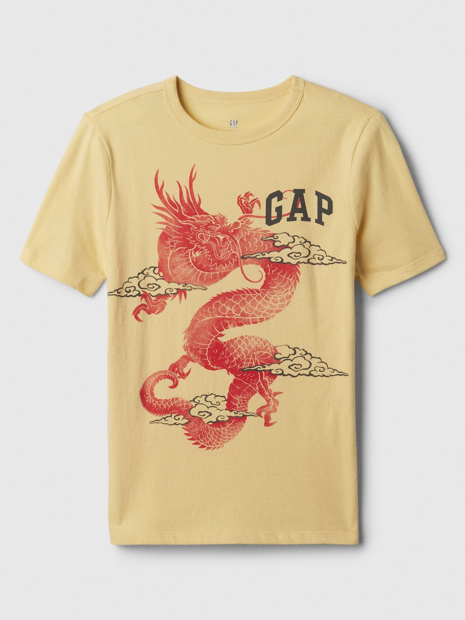 Yellow Dragon Logo Graphic Short Sleeve Crew Neck T-Shirt (4-13yrs) - Image 1 of 1