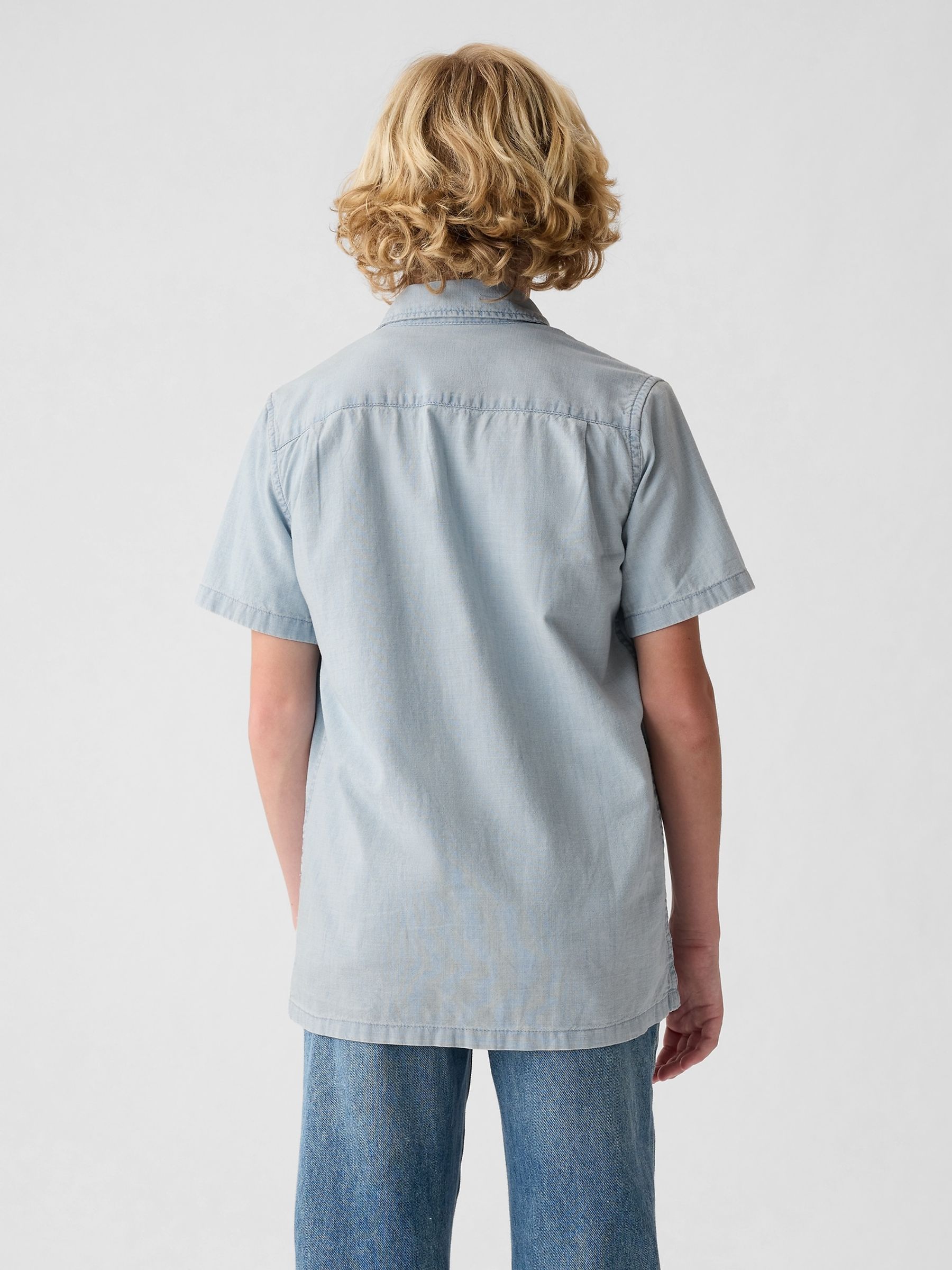 Blue Denim Shirt (4-13yrs) - Image 2 of 2