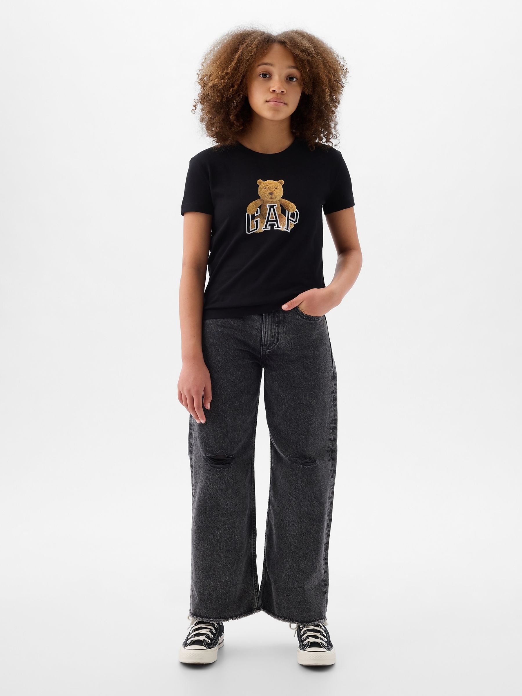 Black Brannan Bear Graphic Logo Short Sleeve Crew Neck T-Shirt (4-13yrs) - Image 3 of 3