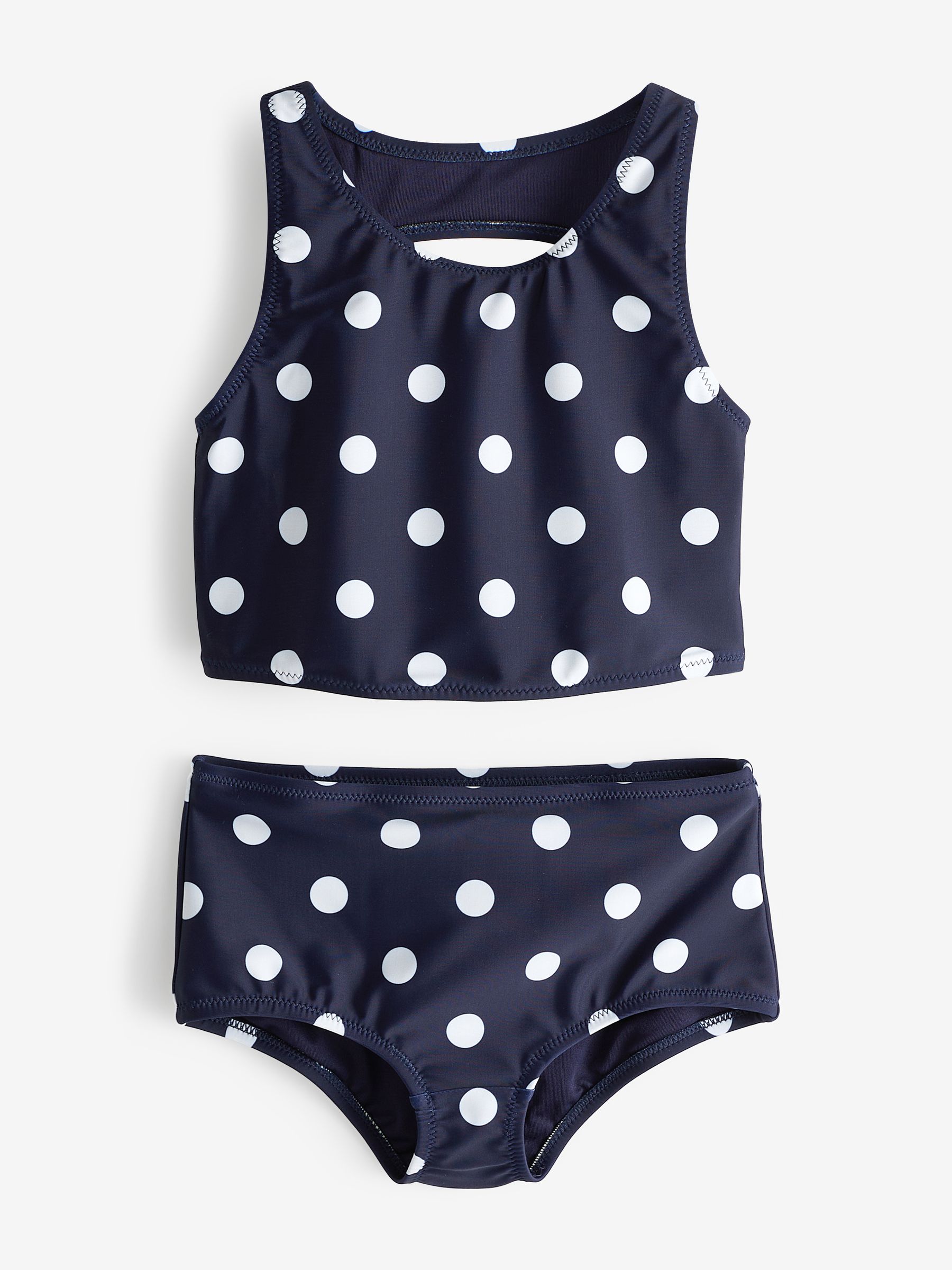 Navy Blue Polka Dot Cutout Bikini (4-12yrs) Gap